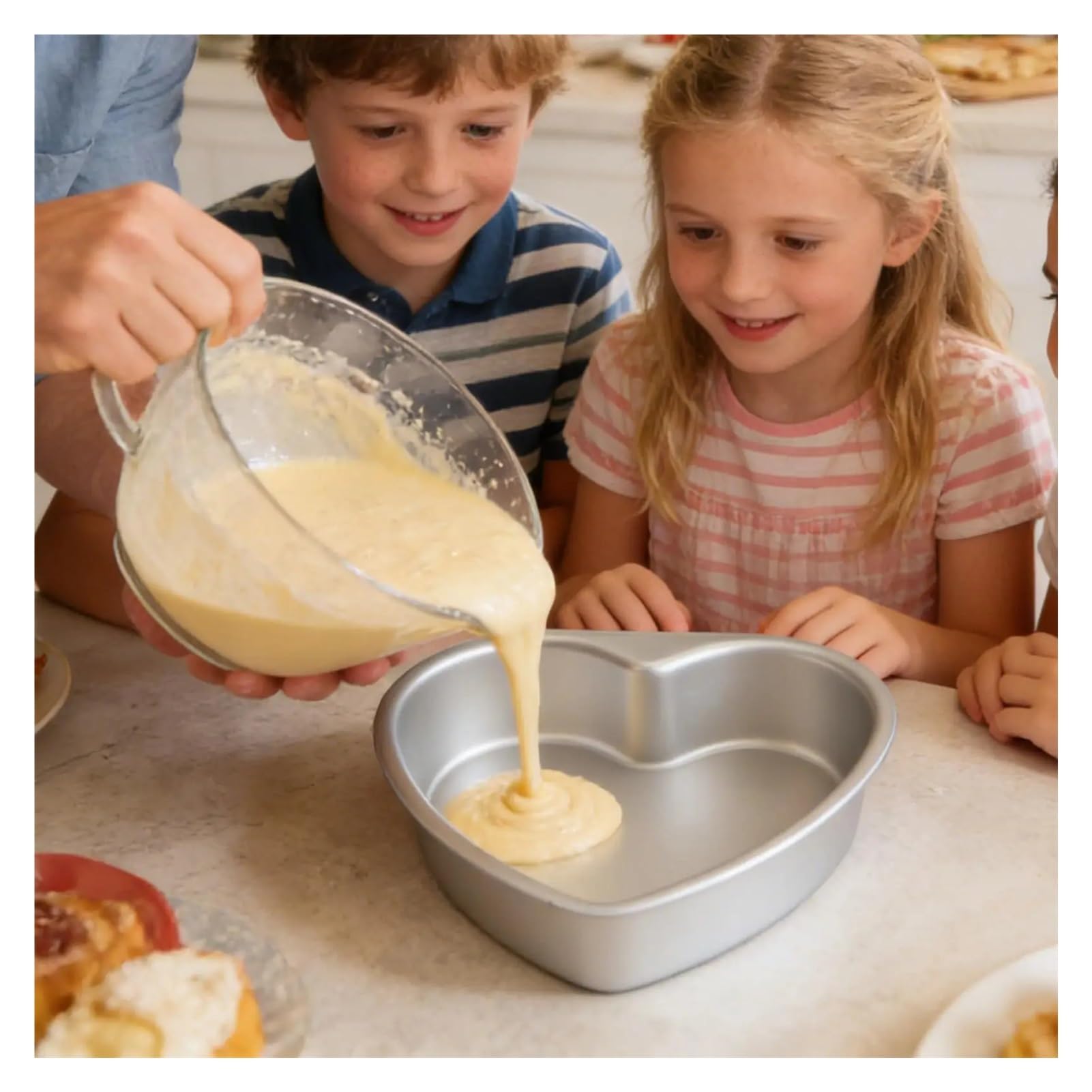 Outils de cuisine en forme cœur, 3 pièces, moule à pâtisserie pour Créer des Gâteaux