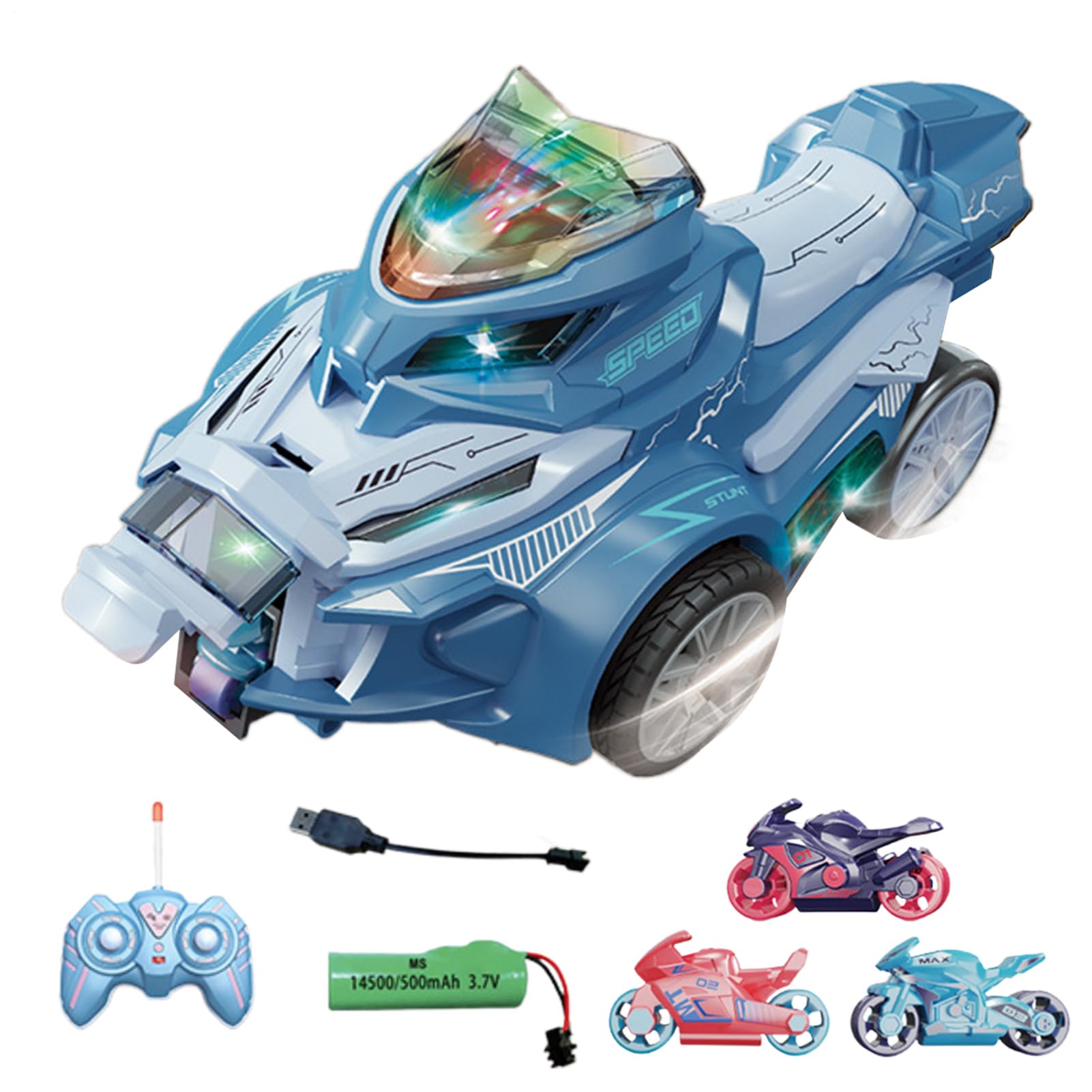 RC Dirt Bike Remote Control | 360 Degree Rotating Stunt Car | RC Stunt Motorbike with Sound and Light | for Boys Party Birthday Tile Floor Room Home Indoor