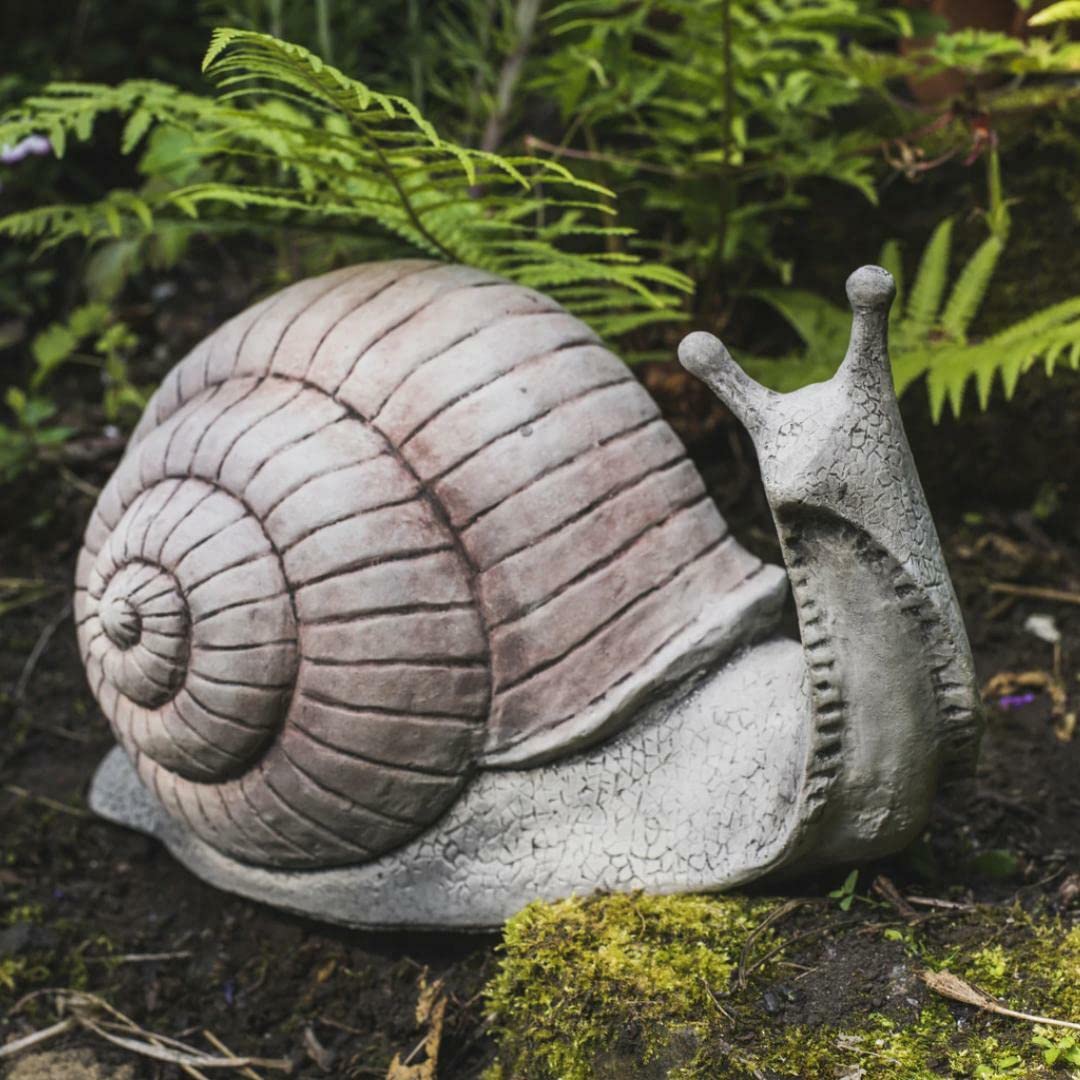 Extra Large Snail Stone Cast Garden Ornament by DGS Statues