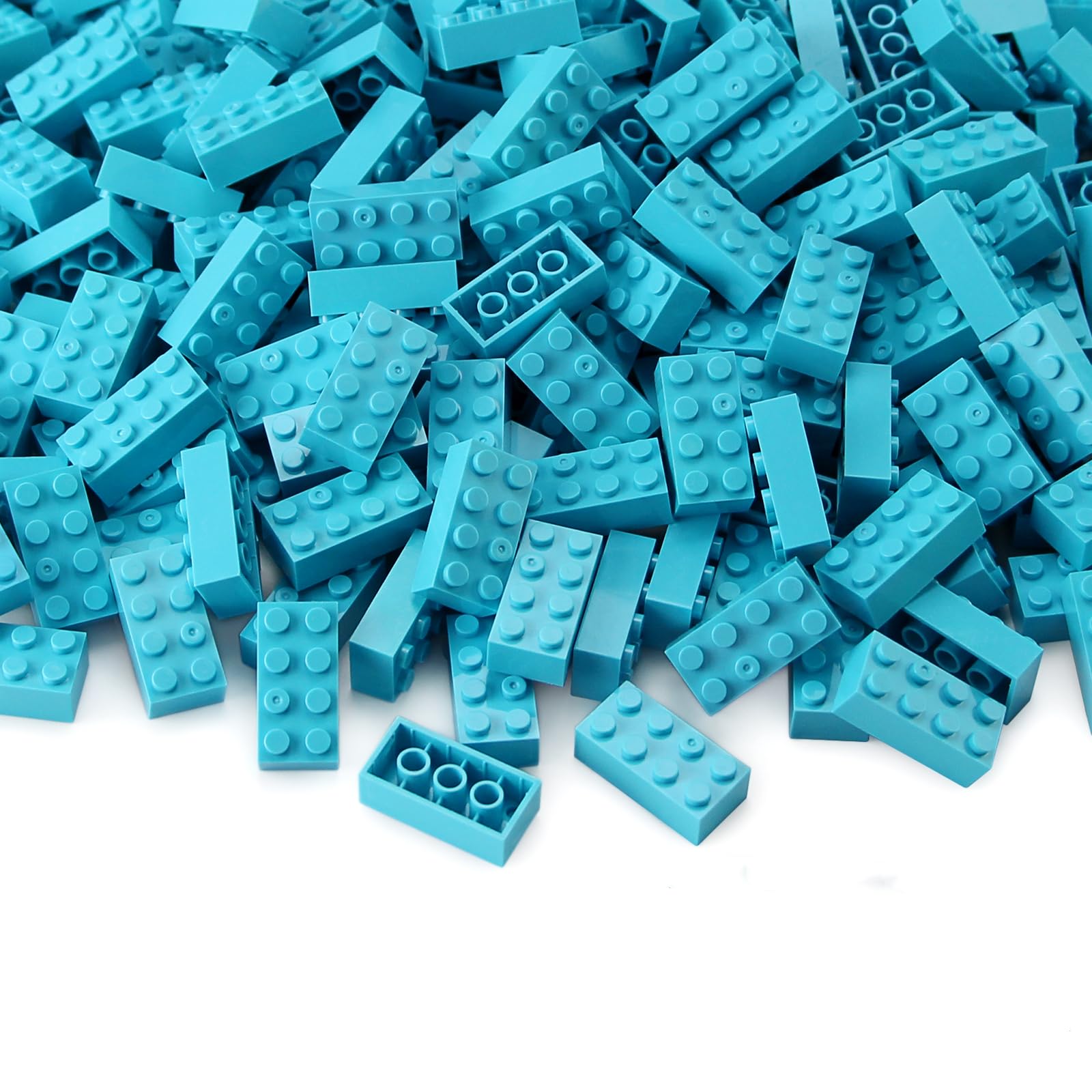 2x4 Bricks Medium Azure 320 Pieces Parts Classic Building kit Creative Play Set Basic Blocks Toy Accessories Compatible with 3001 Major Brand