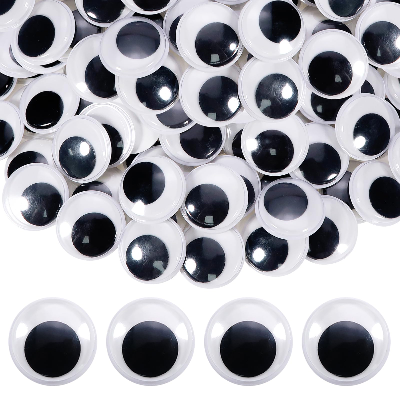 TOAOB 150pcs 35mm Large Googly Eyes Self Adhesive Wiggle Eyes for Craft