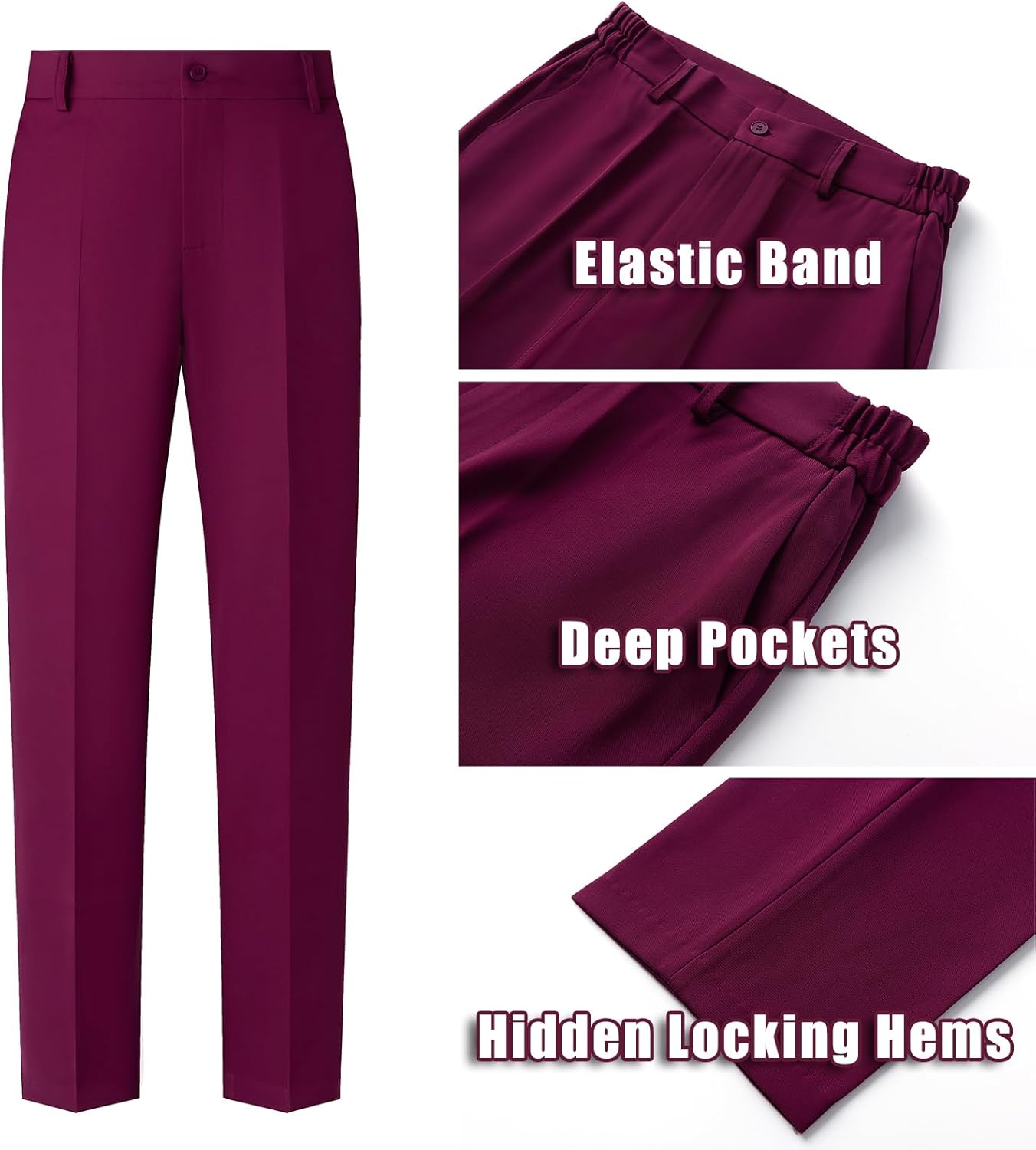 Women's 2 Piece Pant Suit Dressy Business Casual Outfits Notched Collar Blazer Professional Pantsuits Set for Work Office - Image 5