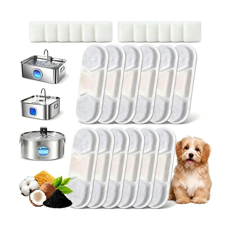 Filtro de Reposição para Fonte de Água de Cães SMARTDUCK DYSJ01/WF120/WF160, 12 unidades