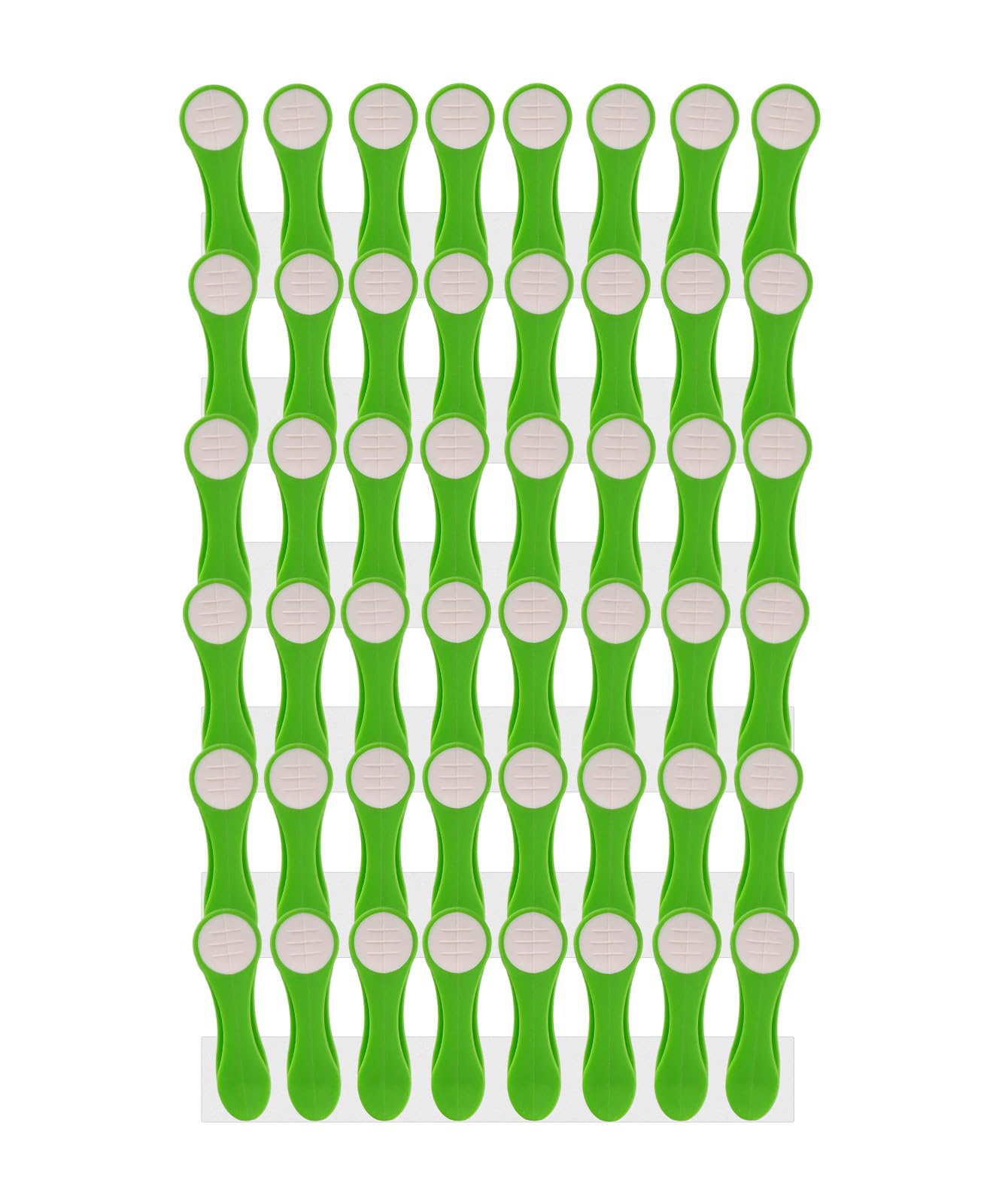 48 Clothes Pegs Laundry Clips with Stainless Steel Springs and Soft Grip Green White, Green/White