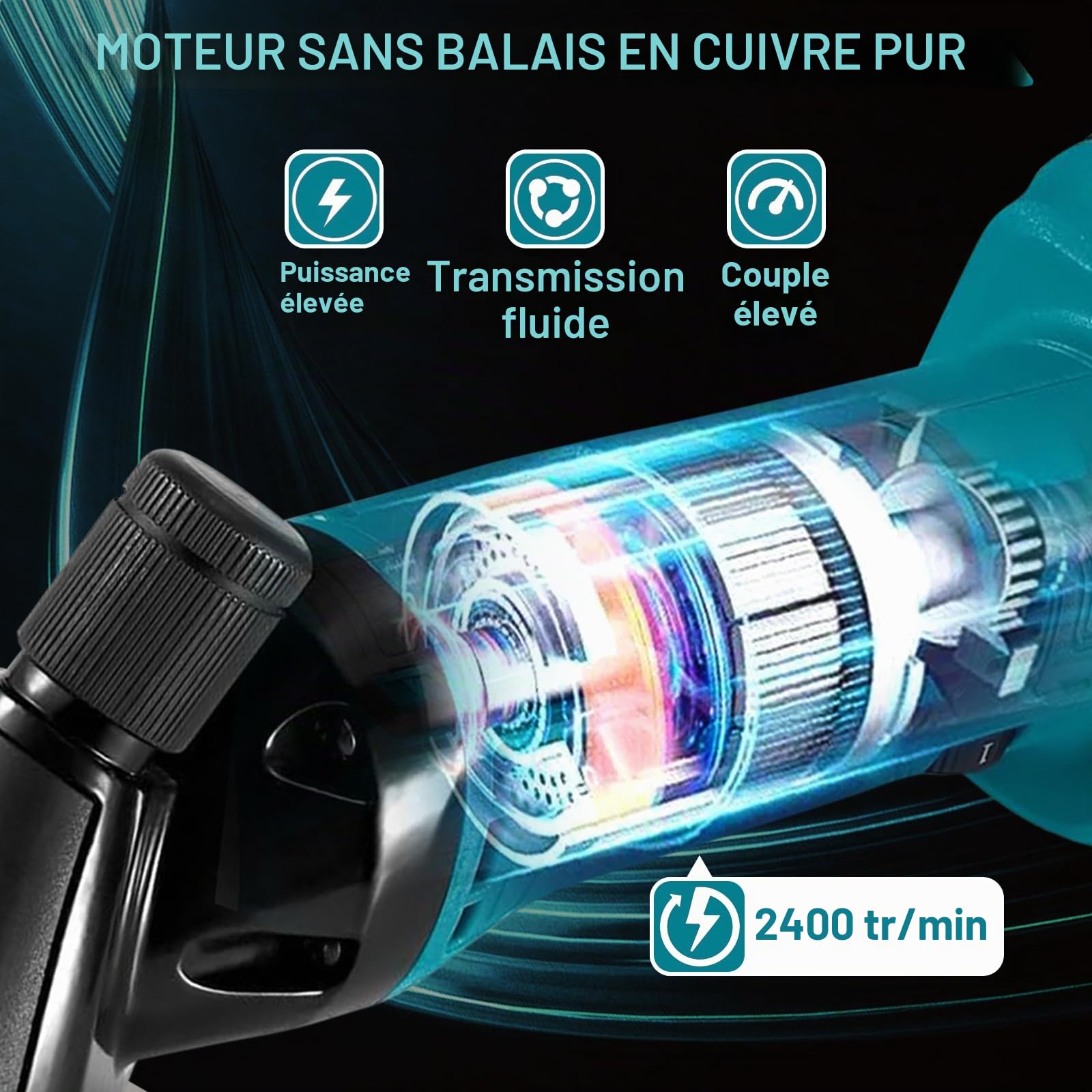 Tondeuse pour Moutons,Tondeuse Électrique 2400RPM Compatible avec Makita18V | Tondeuseà 6 Vitesses avec 2 Lames, TondeuseÉlectrique pour Moutons et Chèvres (SANS Batterie)