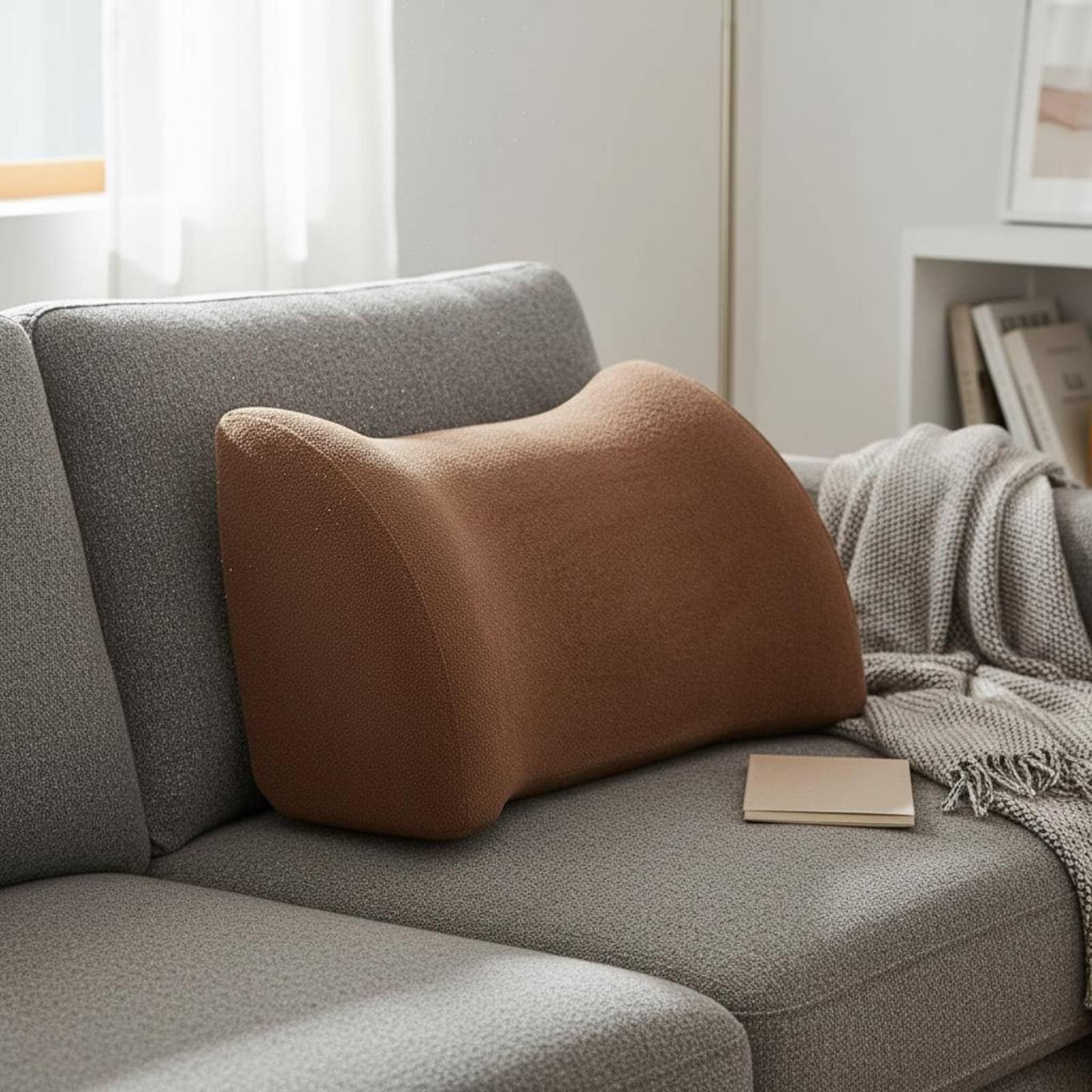 Qianly Seitenschläfer Stützkissen ergonomisch ergonomisches Taillenstützkissen multifunktional ergonomisches Taillenkissen für Schwangere, Dunkelgrau, 50CM Hoch
