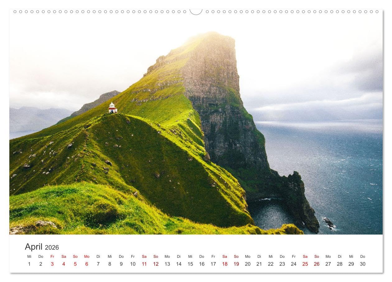 Färöer - Einzigartige Inseln (hochwertiger Premium Wandkalender 2026 DIN A2 quer), Kunstdruck in Hochglanz: Entdecken Sie das hevorragende Färöer, so wie Sie es noch nie gesehen haben.