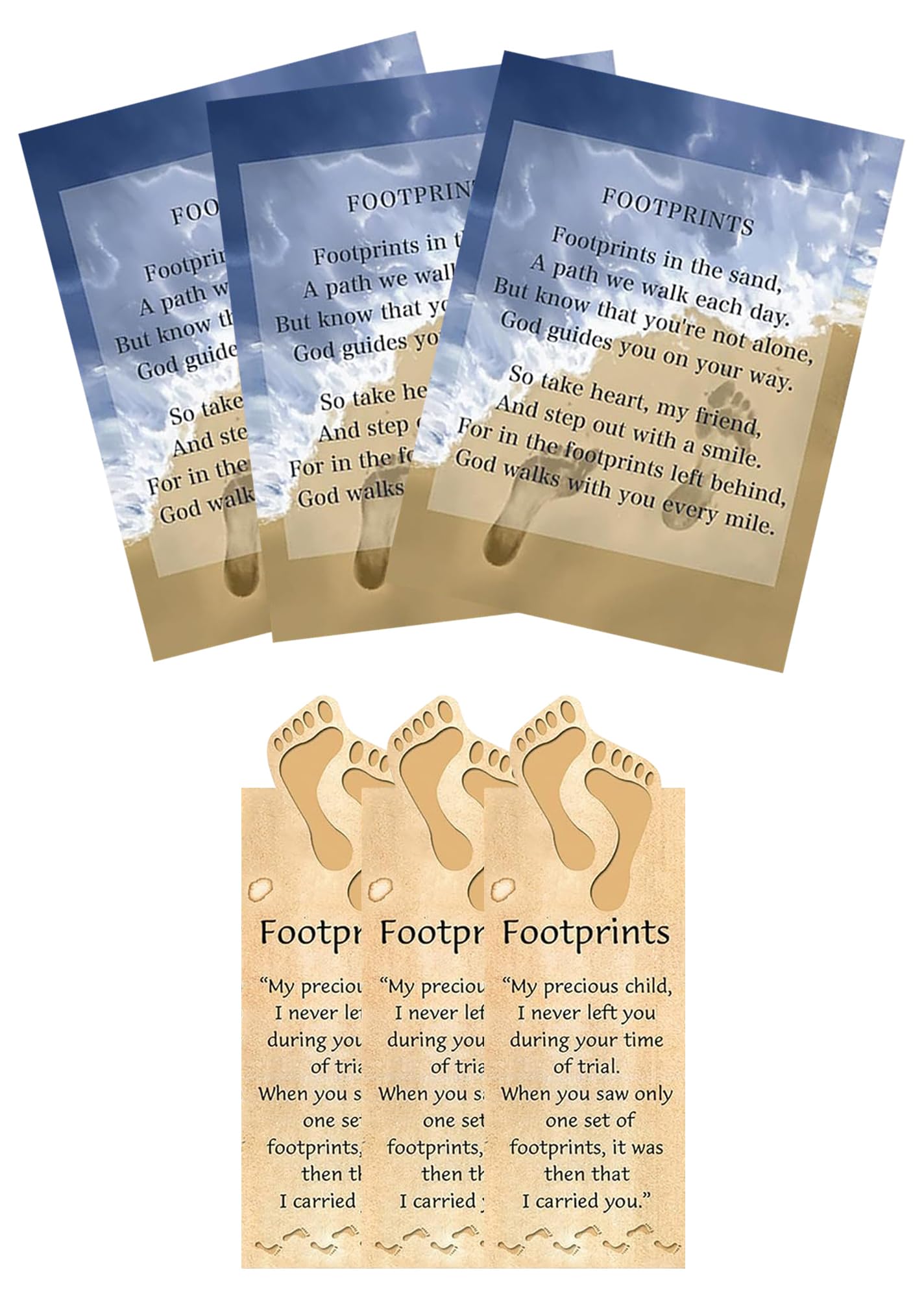 Amazon.com: Footprints in The Sand Card - Magnetic  display picture 2