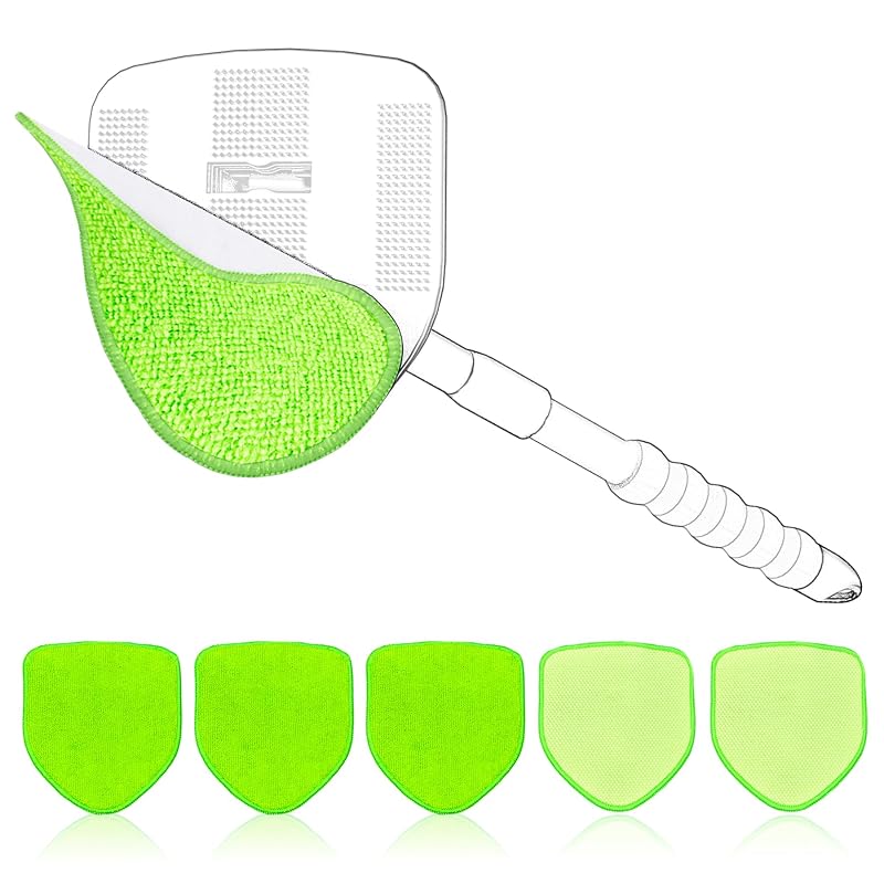 Kit com 5 capas de microfibra para limpador de para-brisa XINDELL EasyPivot, 14,5 cm, laváveis e reutilizáveis – cabo não incluído