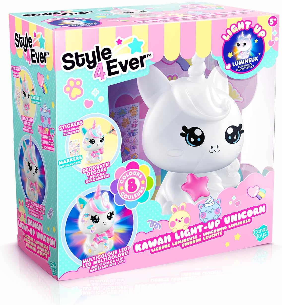Canal Toys - Style 4 Ever-Unicorn Y2K DIY Light to Decorate-Collector's Edition-Creative Hobbies for Children 293-Channel Toys, OFG 293, White