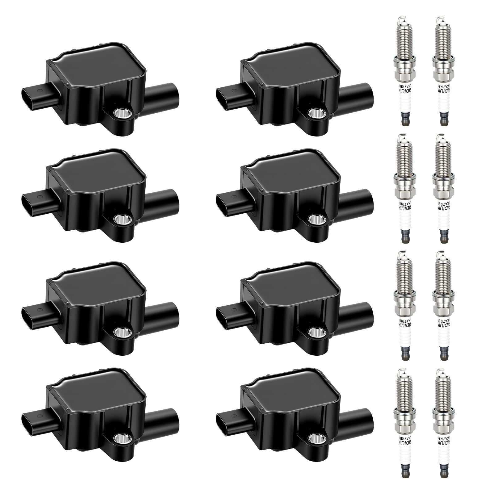 BDFHYK Ignition Coil Pack UF893 and Iridium Spark Plug SP589 for Ford