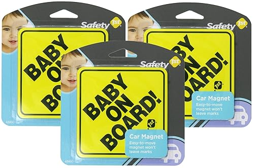 Safety 1st Baby on board Sign Imán Amarillo