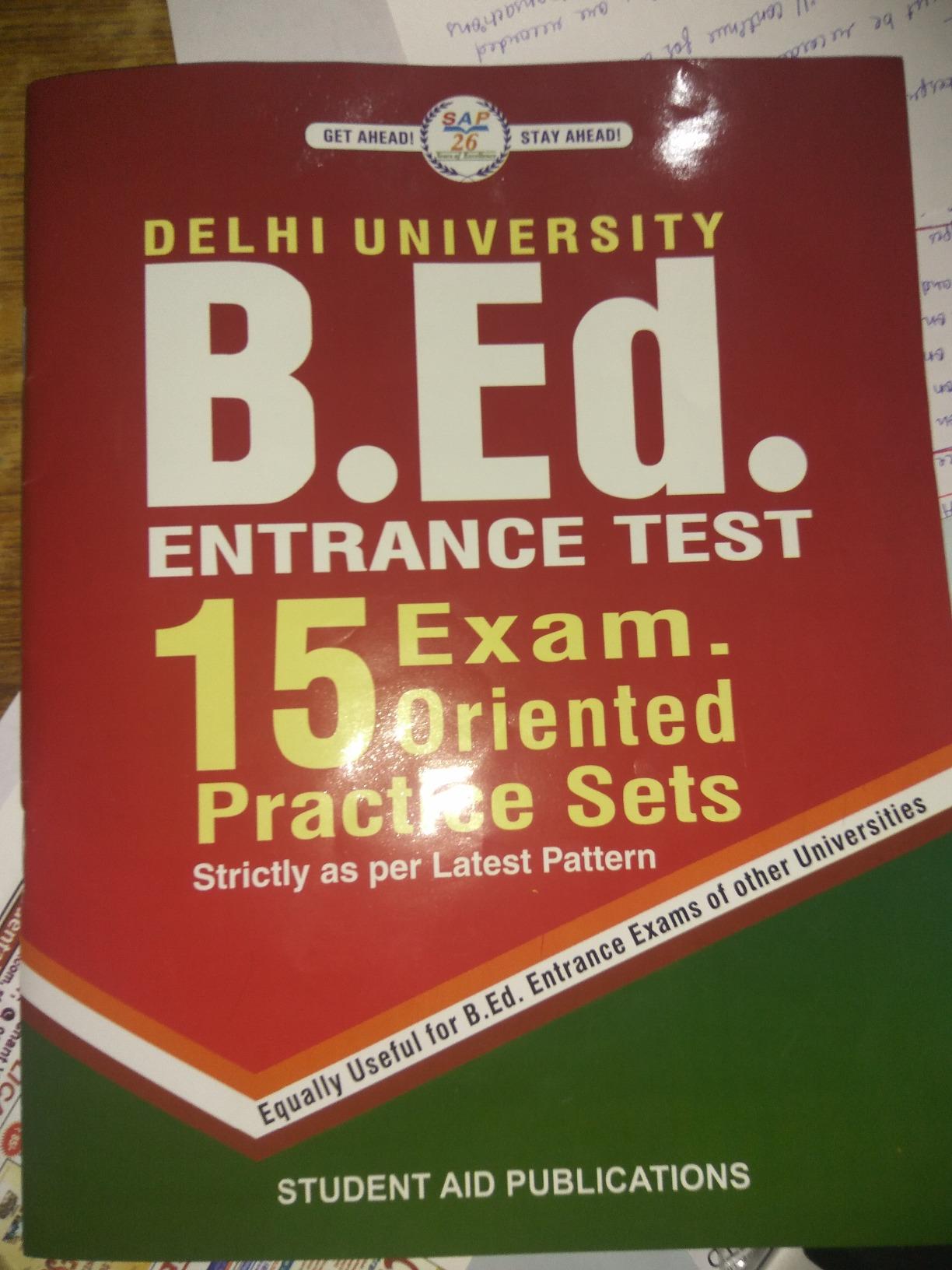 B.Ed Entrance Test (D.U.) Amazon.in Books