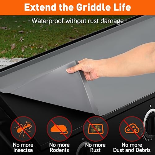 Miniatura 5 de Wohbay Tapete rectangular de silicona de grado alimenticio de 28 pulgadas, protege la superficie de la plancha, color gris