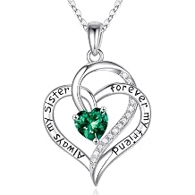 Iefil Sister Gifts for Sister - Birthstone Necklace