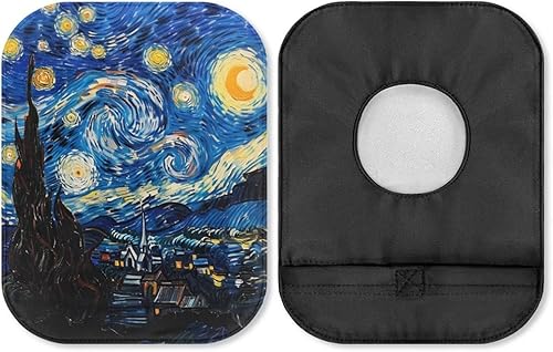Miniatura 34 de Funda para bolsa de ostomía, cubierta de bolsa de urostomía, bolsas de colostomía, suministros Gato negro floral