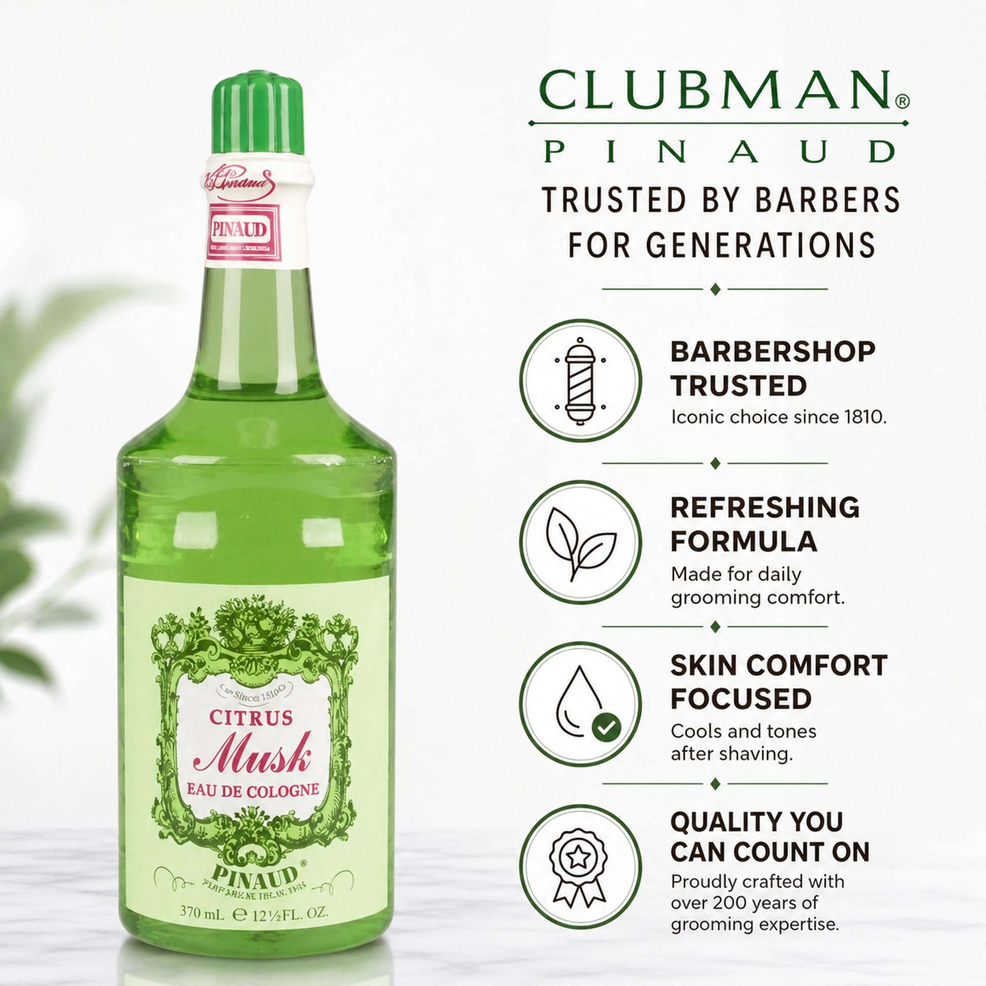 Clubman Pinaud Acqua di Colonia Citrus Musk - 370 ml