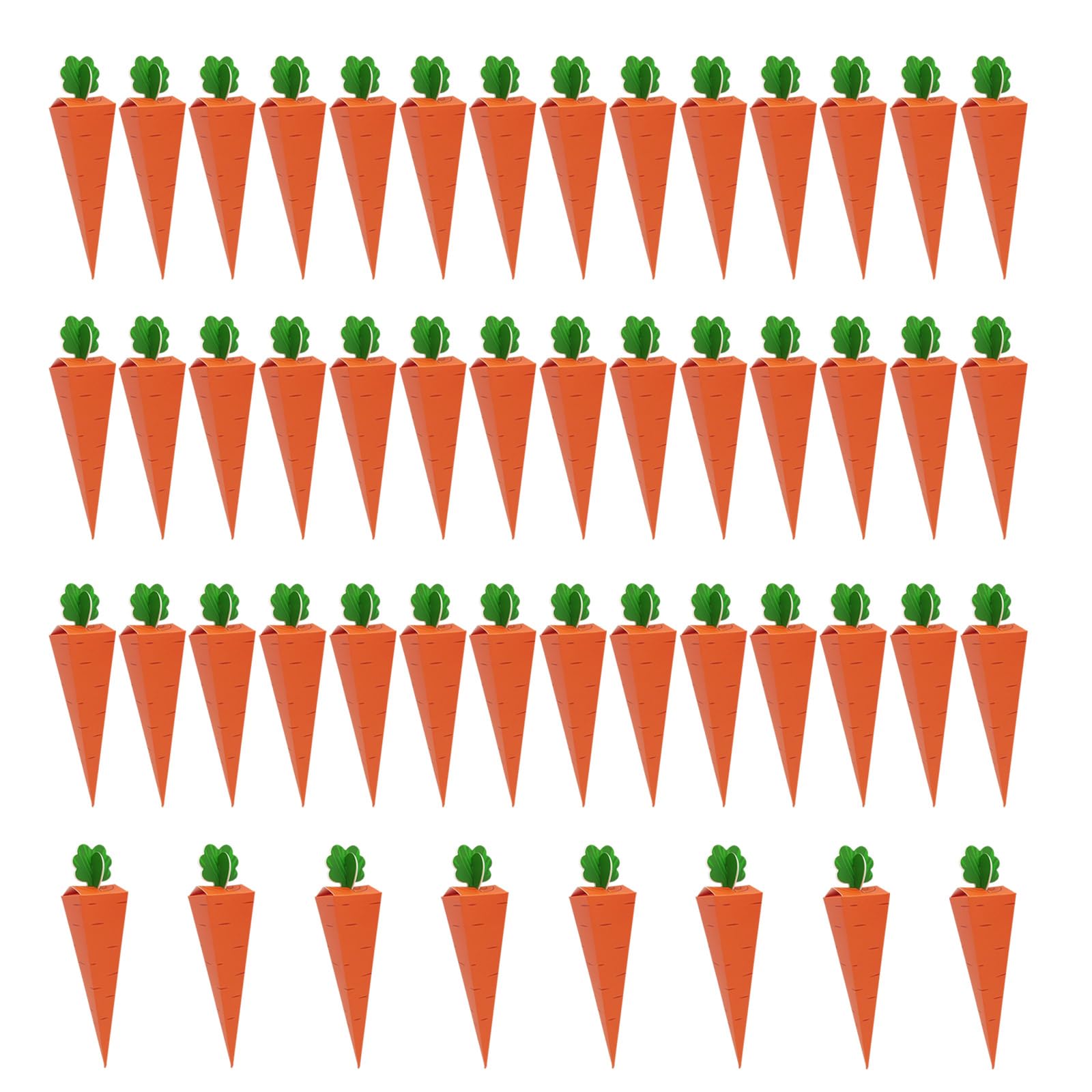 Xjdzineq 50Pieces Carrot Boxes Paper Boxes Themed Candy Box School Event Supplies for Party Charm and Gifts Themed Party Packaging