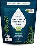 Puracy Dishwasher Pods, Natural Dishwasher Detergent, Free & Clear Dish tabs - Enzyme-Powered, Spot & Residue Free - TikTok Trend Items, Must Haves from TikTok Made Me Buy It (Free & Clear, 50 Count)