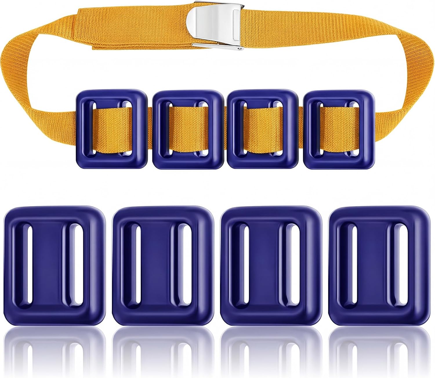 4 Pcs Dive Weights Belt for Scuba Diving Coated Dive Weights Nylon Dives Belt with 1 Metal Quick Release Buckle for Free Diving Spear Fishing