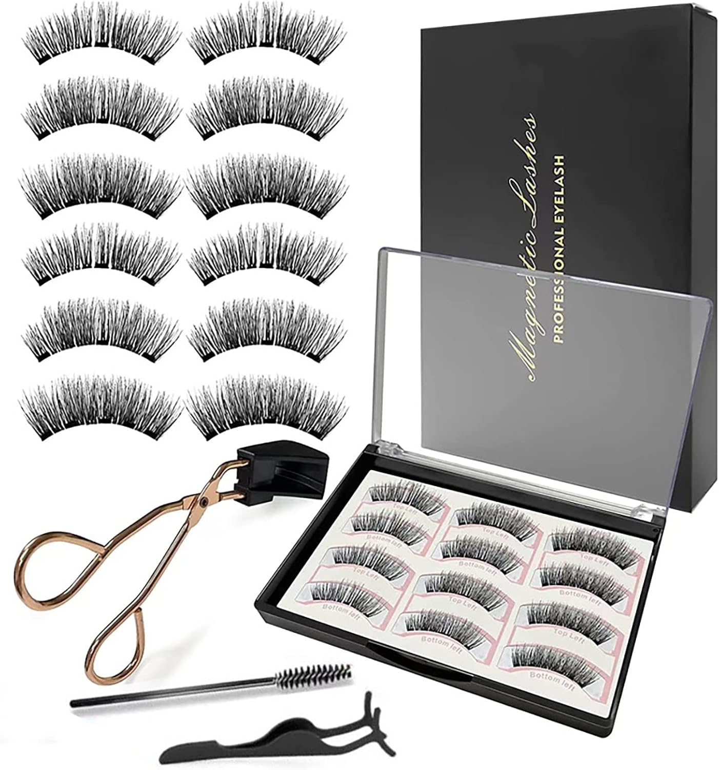 Onewly Eyelashes 3 Pairs False Eyelashes No Glue and Eyeliner Needed