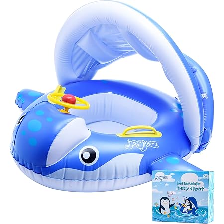 Peradix Bouee Gonflable Bebe Baleine New Cadeau De Boue Bebe Piscine Pour Les Enfants Qui Nagent En Ete Uv Protection Solaire Parapluie Bleu Amazon Fr Jeux Et Jouets