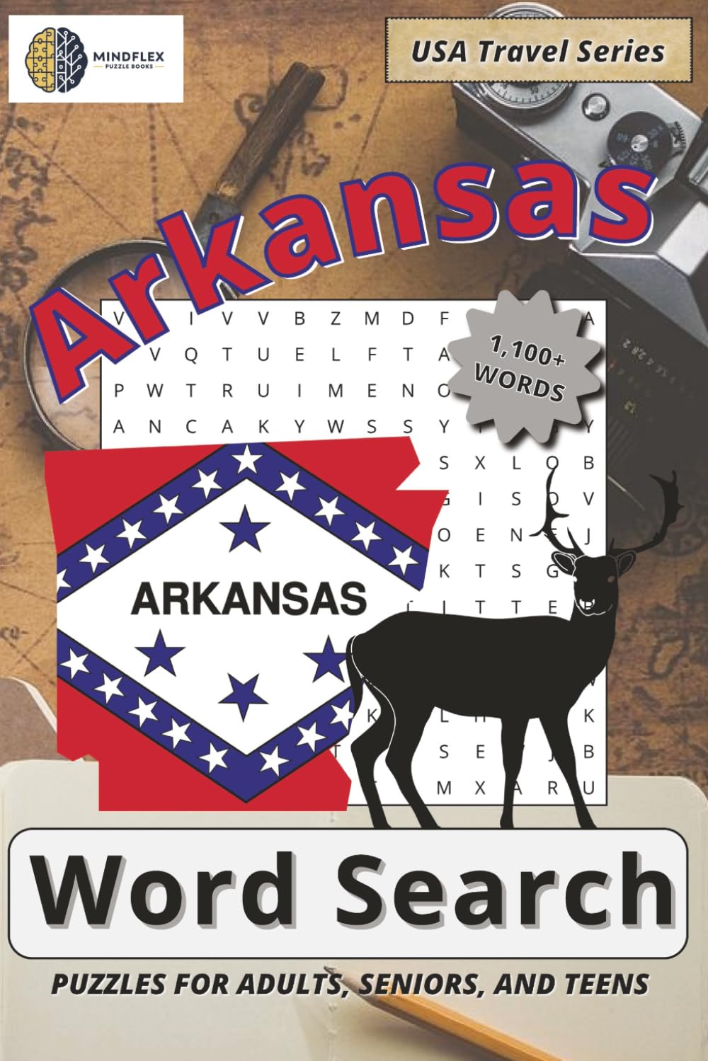 Arkansas Word Search Puzzle Book: Word Searches with Easy-to-Read Print about Arkansas History, Landmarks, State Symbols, Cities & Nature | 6x9 ... & Free Time (USA Travel Word Search Series)