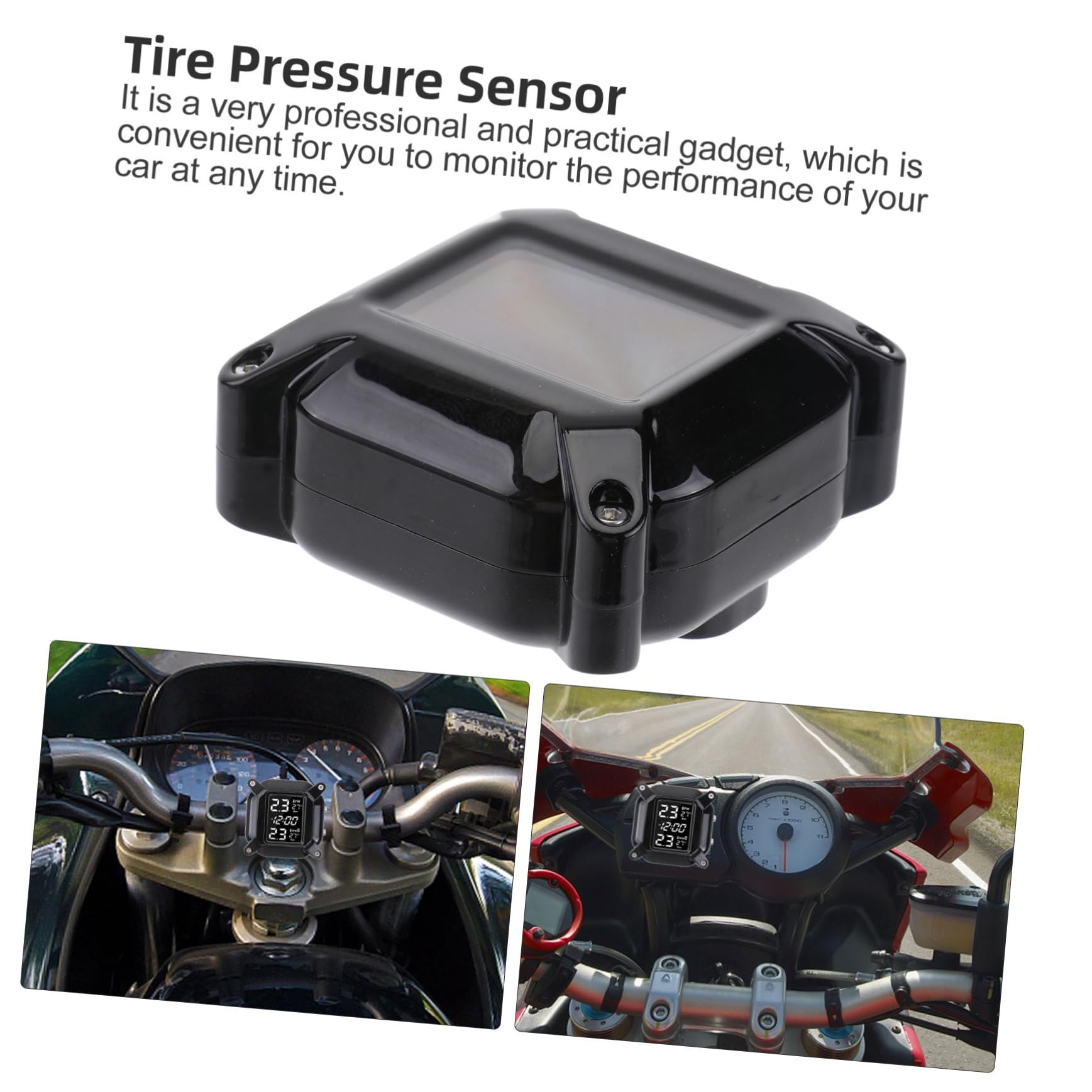 PRETYZOOM Neumáticos Alta Sensor Presión para Coche Precisión Resistente Sistema Profesional Inalámbrico Monitoreo Material Plástico