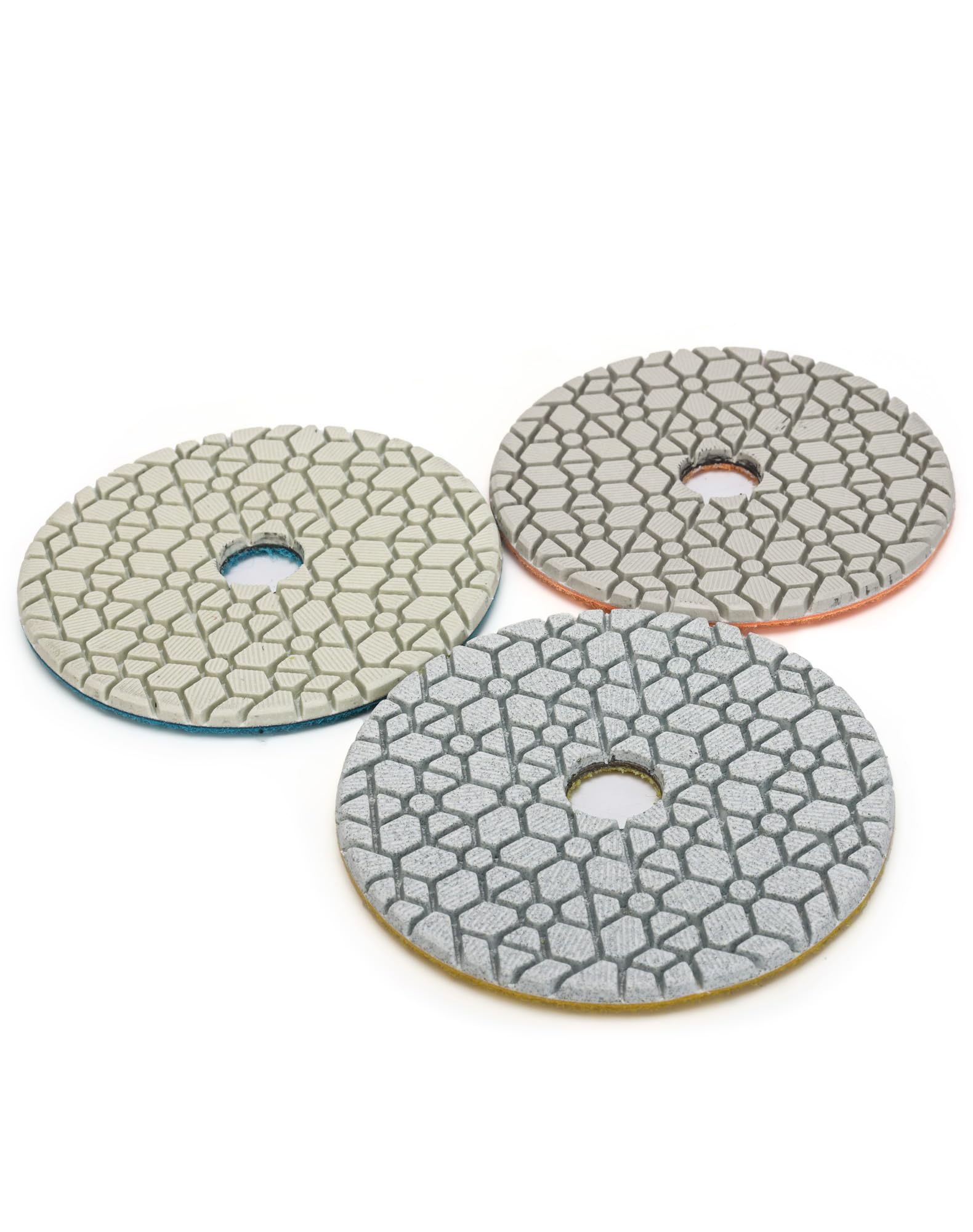 Panfreet 3 Step Diamond Polishing Pads 4-inch Wet for Granite Marble Quartz Concrete