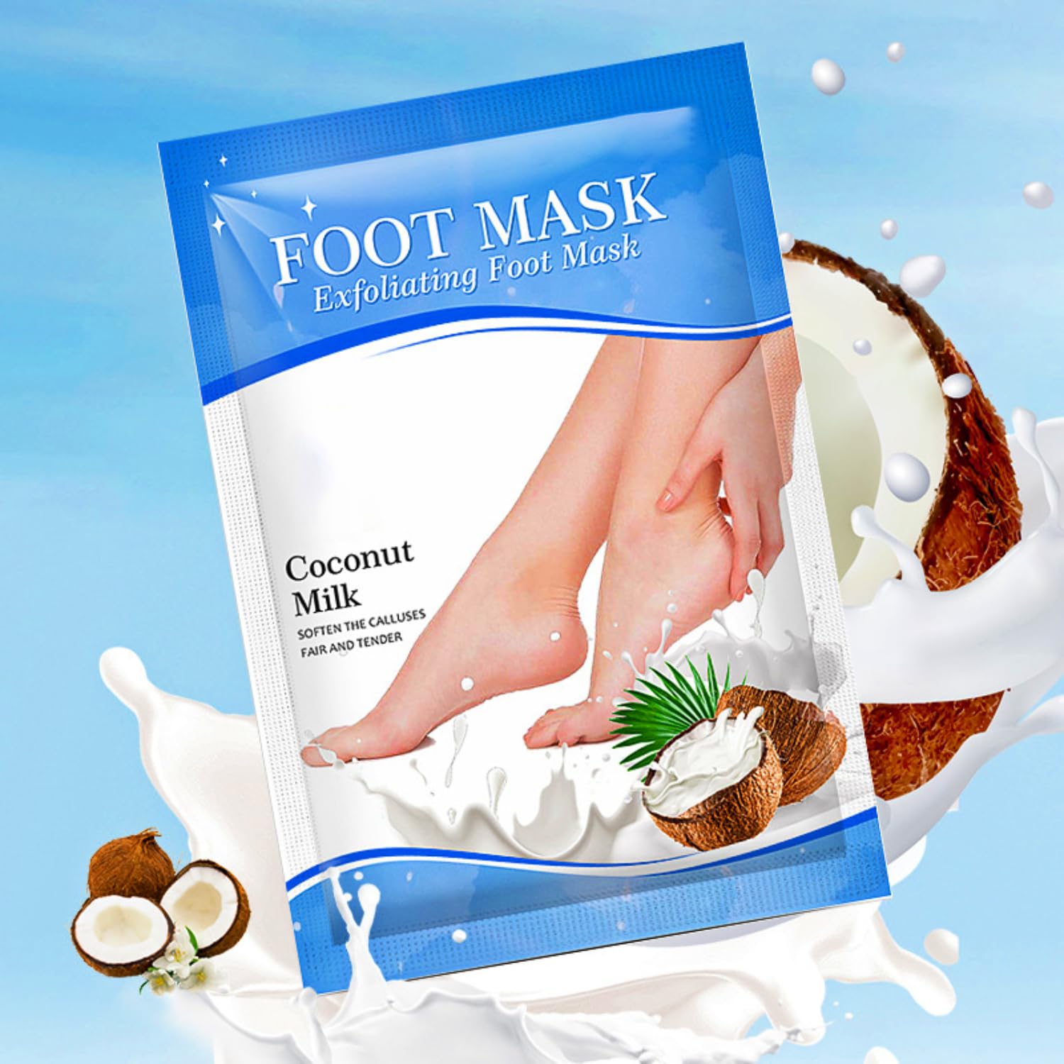 Foot Peel Mask 3 Pack, Exfoliating Foot Masks,Lavender and Aloe Vera Gel for Men and Women Natural Exfoliator for Dry Dead Skin, Callus, Repair Rough Heels for Men Women