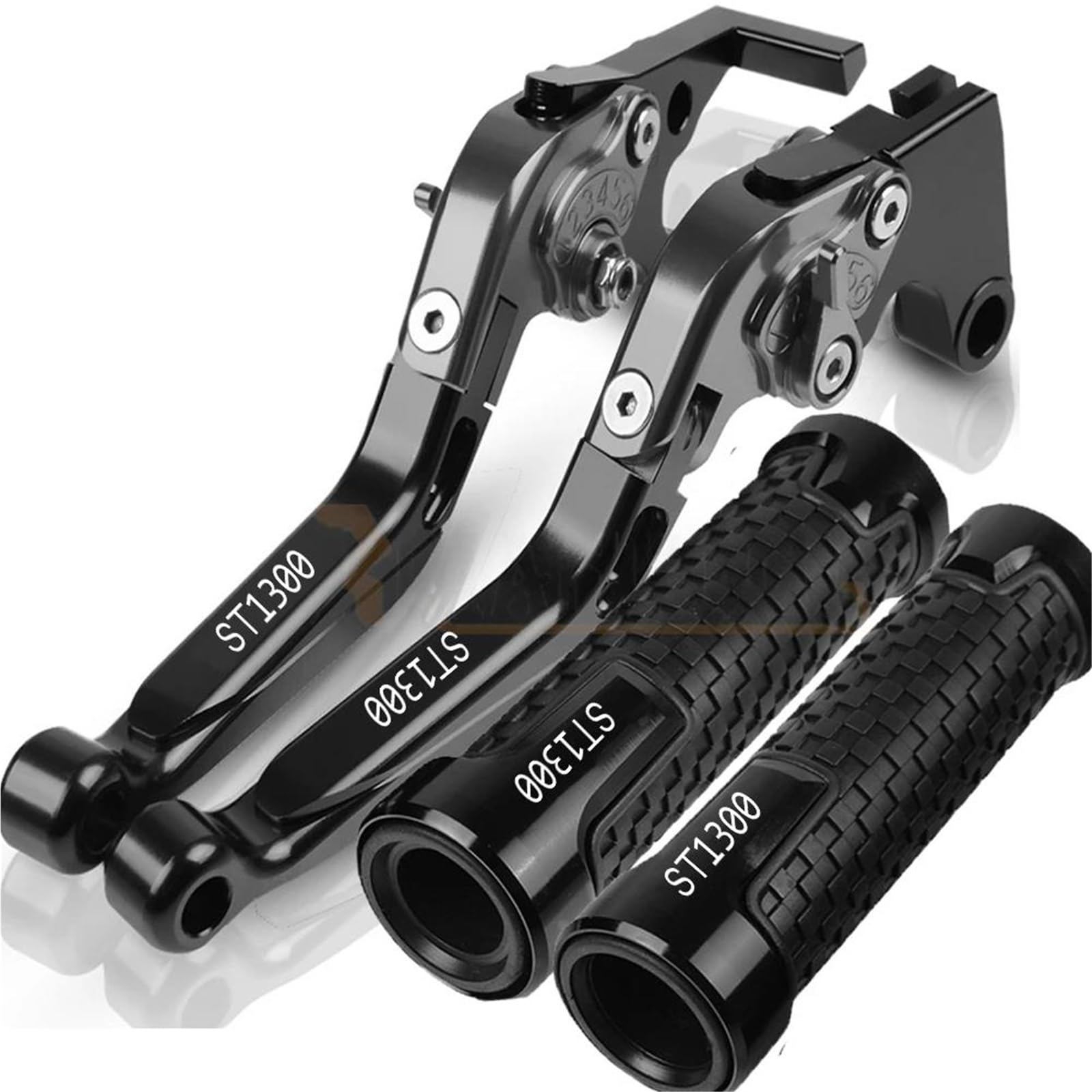 Tgvselpj Black3 Motorcycle Part Motorcycle Extendable Adjustable Clutch Brake Levers Controller Lever Handle For H-Onda St1300 2008-2012(Black3)
