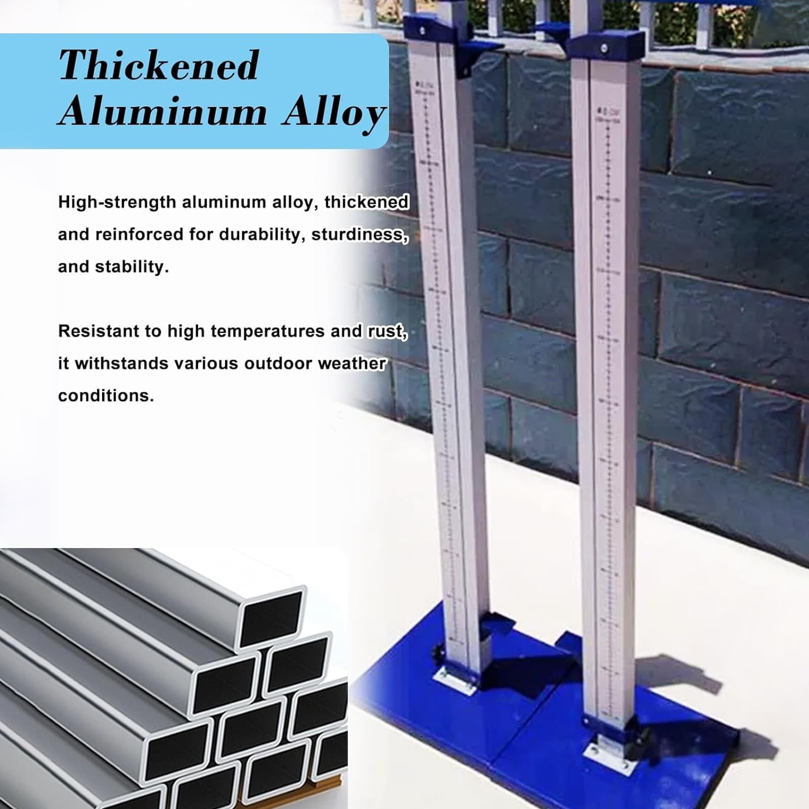 Estándares de salto alto de aluminio portátil, 30-230 cm ajustable, móvil, para entrenamiento de pista y campo, competición, deportes escolares