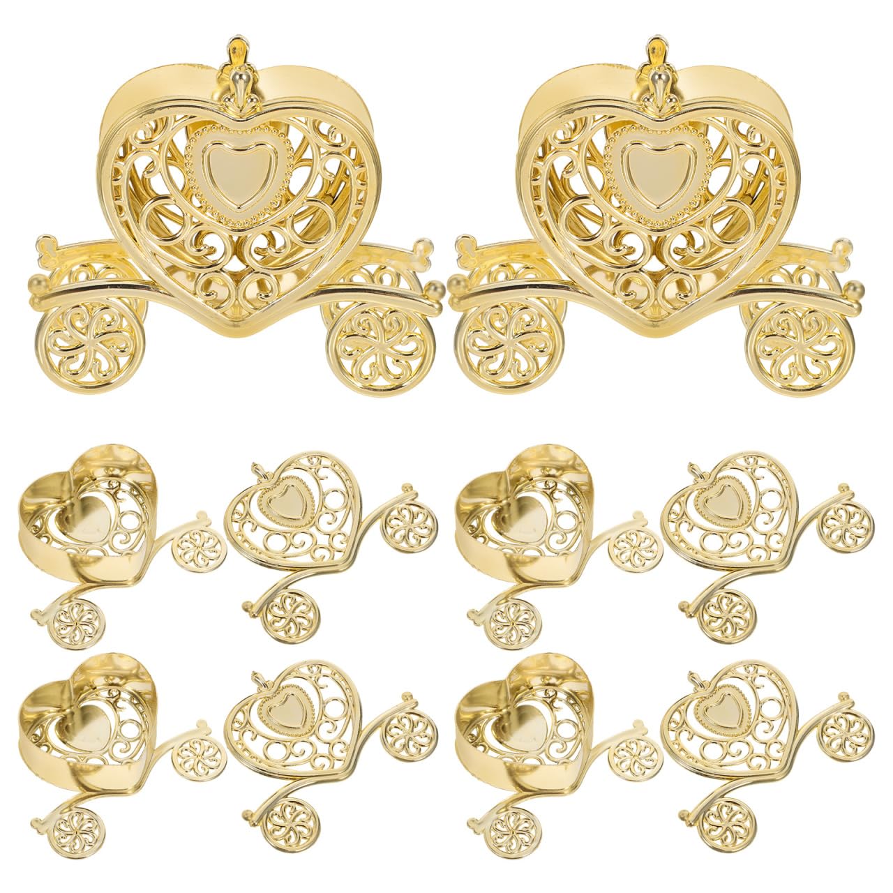 HOMSFOU 6Pcs Heart-Shaped Candy Boxes with Window - Gold Decorative Treat Boxes for Chocolates and Small - Ideal for Valentine S Day Weddings and