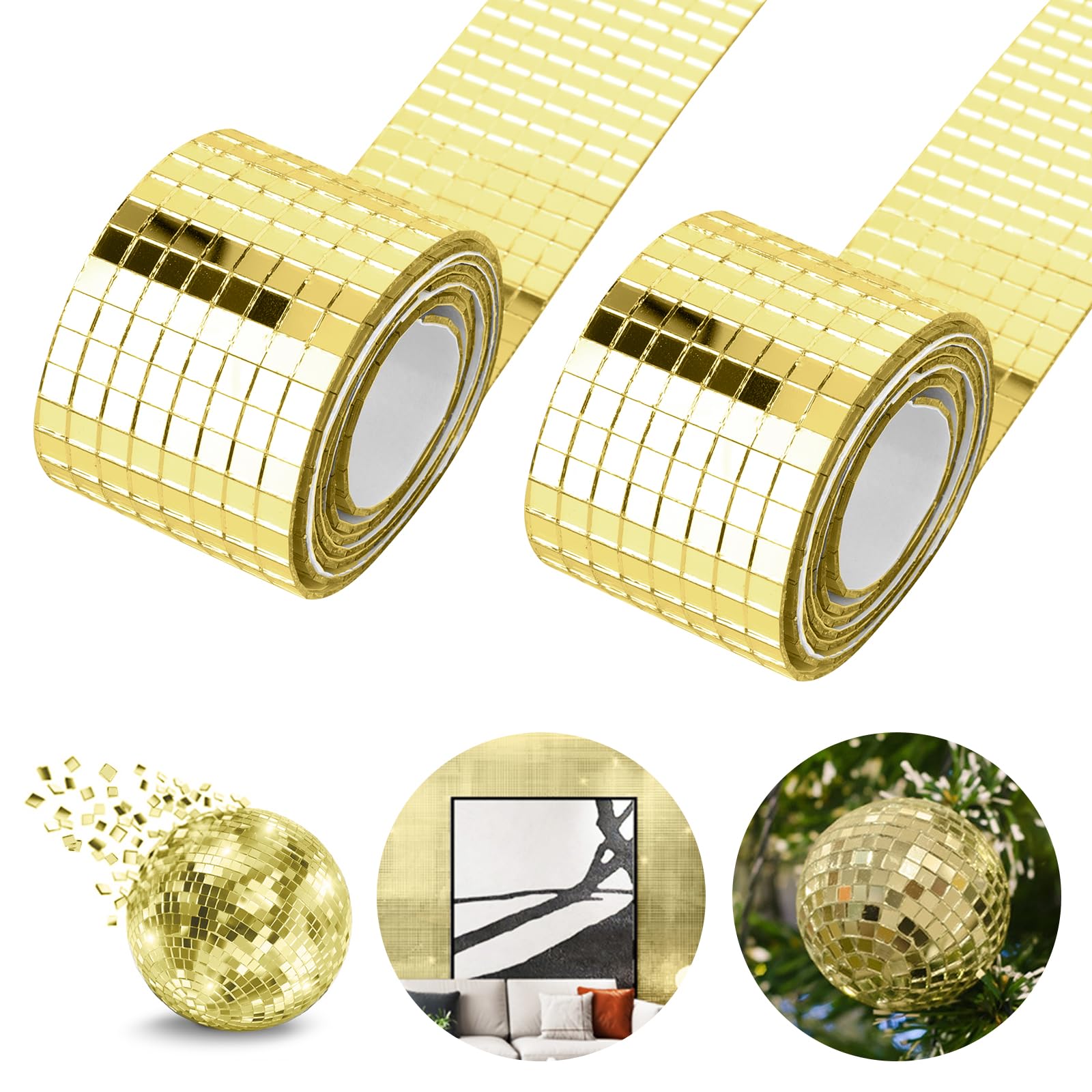 Changyeah 3200 Mini Specchi Autoadesivi 5x5 Mm - Per Mosaici Fai Da Te, Decorazioni Pareti E Feste - Foto 5