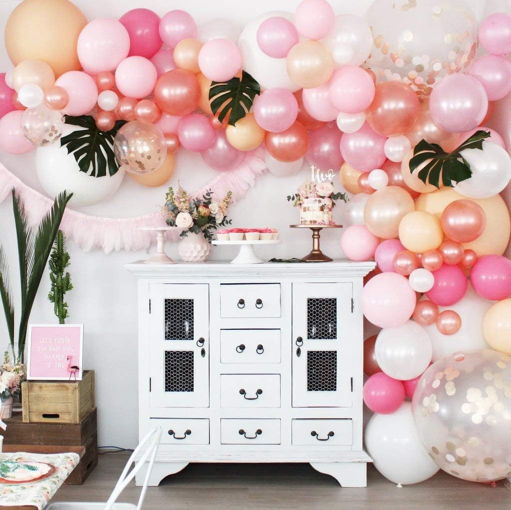Balloon Garland Kit by Party Animal Company - Pink and Purple - 85 Pieces - Veteran Owned - DIY Party Decorations - Birthday Party - Baby Shower - Weddings - Arch - Unicorn or Mermaid Theme