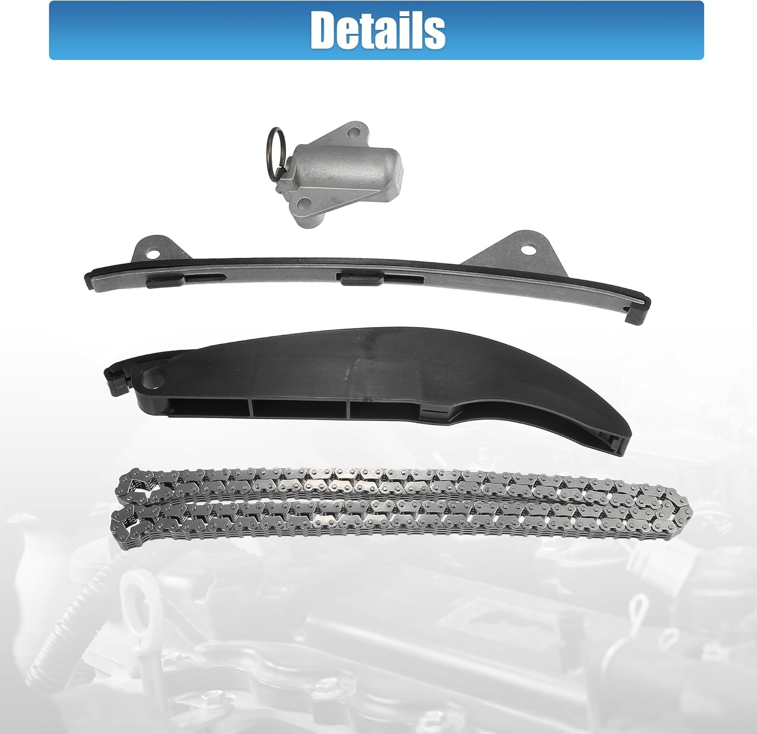 X AUTOHAUX Engine Timing Chain Kit Fit for Hyundai Elantra 2011-2016 Elantra GT 2013 1.8L for Kia Soul 2012-2014 Engine Timing Part Sets Replaces Part 24321-2E200 24410-2E000 24420-2E200