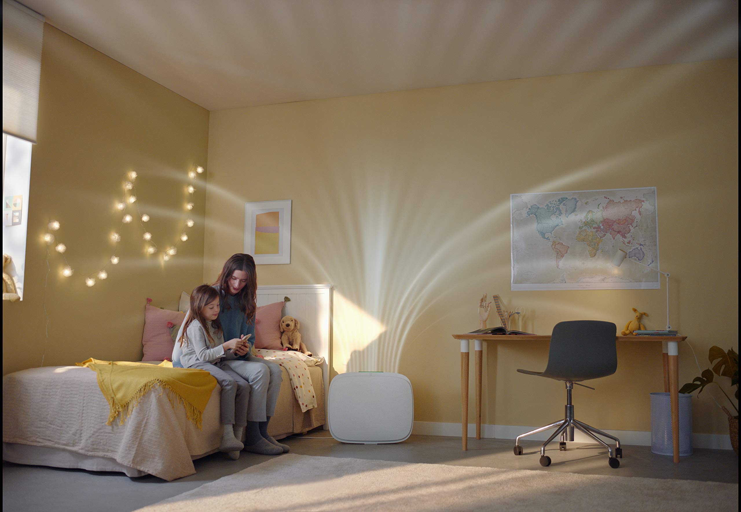 Electrolux Oczyszczacz powietrza Well A5, stylowy i cichy, 24 dB, 66 m2 max, inteligentny i podłączony, certyfikat ECARF "Allergiefreund", automatyczne czyszczenie, WA51-303WT, biały