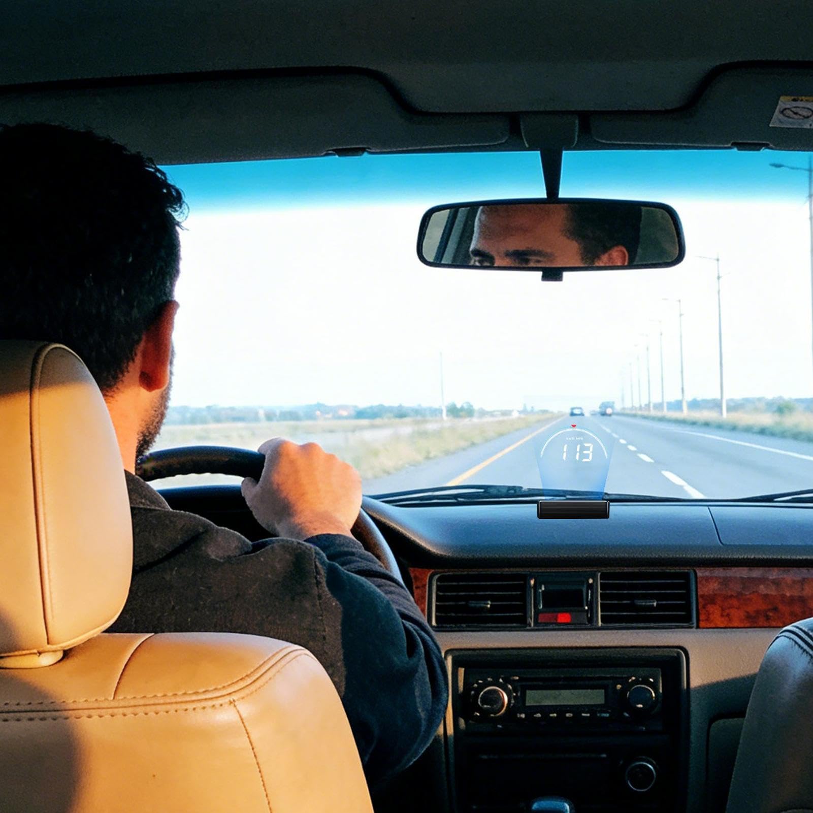 HUD projektor przedniej szyby samochodu, alarm o nadmiernej prędkości | Cyfrowy prędkościomierz GPS do SUV-ów, kamperów, samochodów dostawczych, samochodów ciężarowych