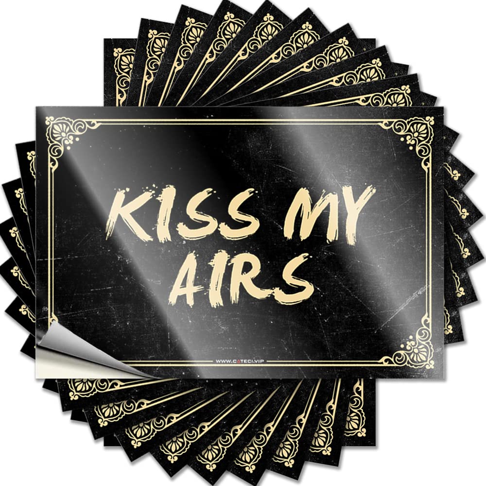 Kiss My Airs Helmet Assorted - Cool Tattoos Self Adhesive Sticker(8X12CM)