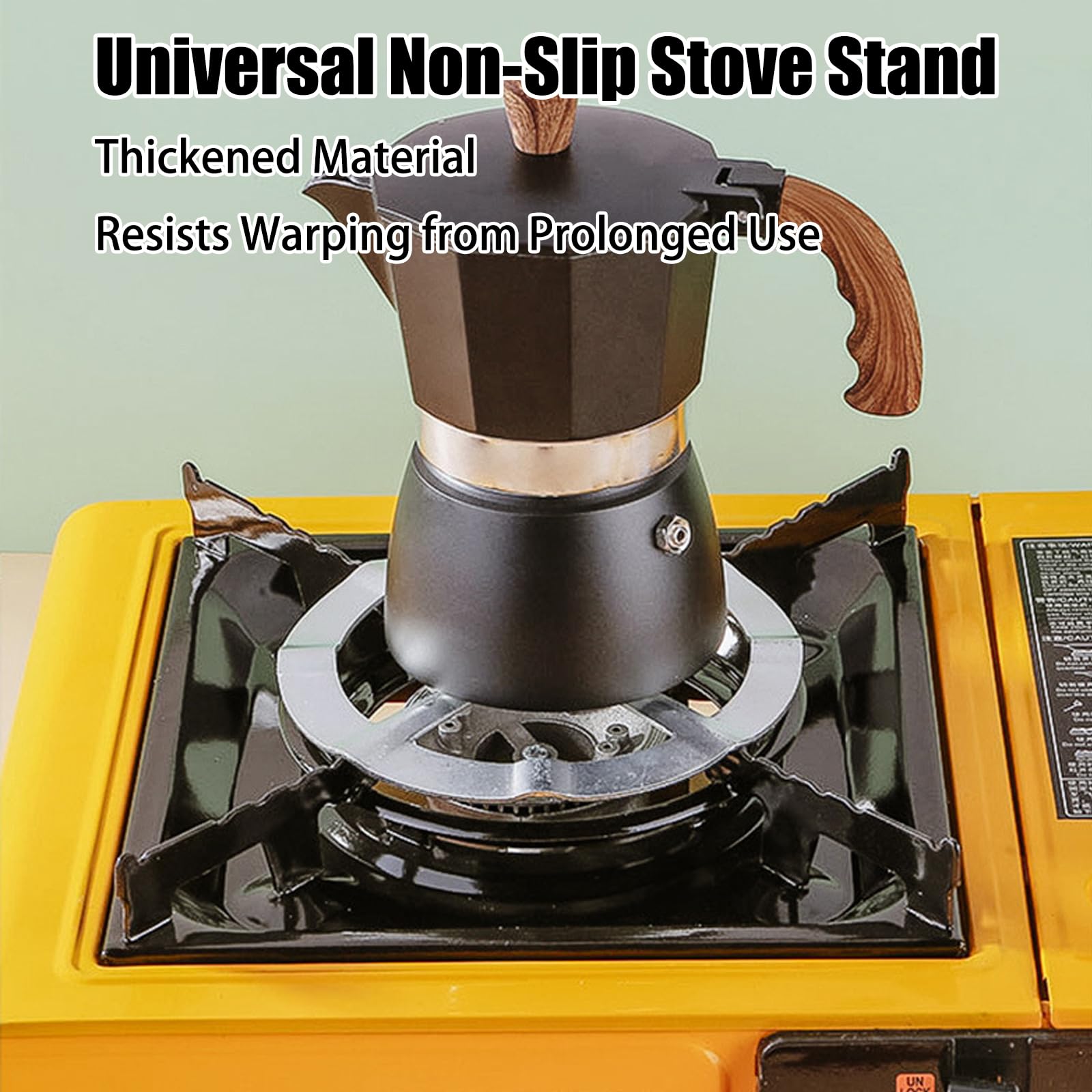 Support Pot à Moka Support de Casserole Moka Réducteur d'anneau de Gaz 2 Pièce Universel Machine à Expresso Adaptateur D'anneau Résistant