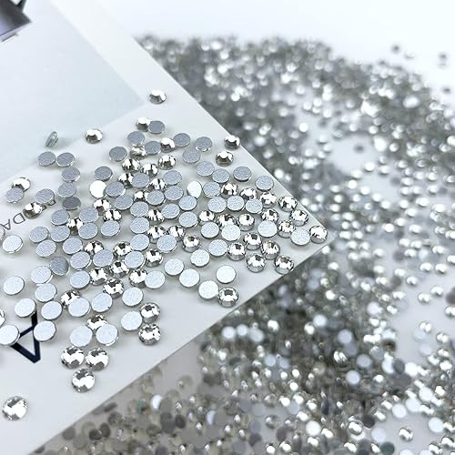 Miniatura 9 de HINABTRU - 288 diamantes de imitación SS30 con parte trasera plana para manualidades, cristales transparentes blancos para manualidades, joyas,