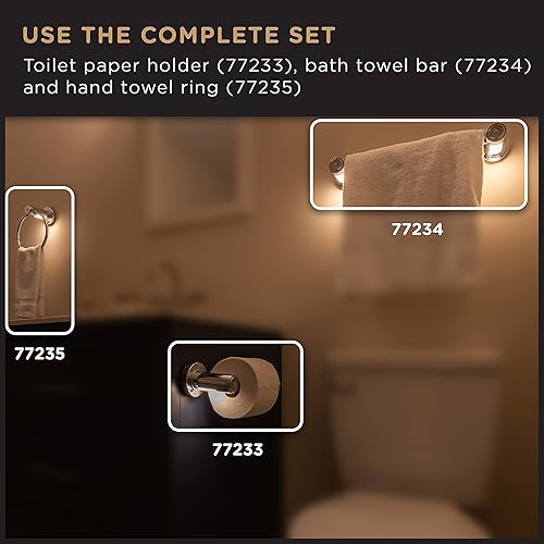 Miniatura 6 de Enbrighten Toallero, sensor de movimiento, luz nocturna, funciona con pilas, iluminación de baño, toallero, colgador de toallas, toallero para baño,