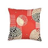 Red Modern Tropical Aesthetic 70s 80s Retro Disco Ball Women Throw Pillow