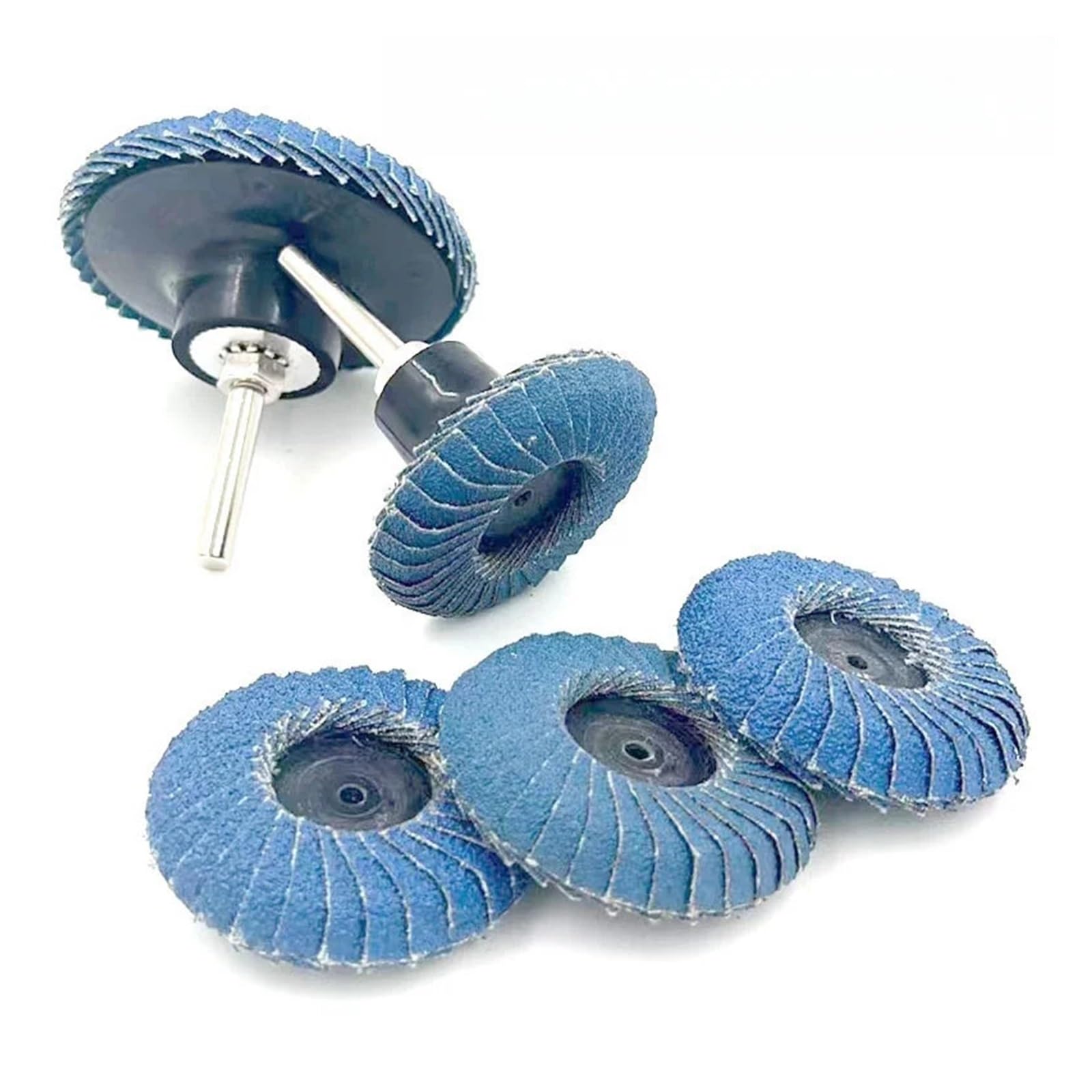 Disco de pulido de rueda abrasivo con filete de arco de circonio, 4 Uds., 50mm, cambio rápido for desbarbado de superficies(40)