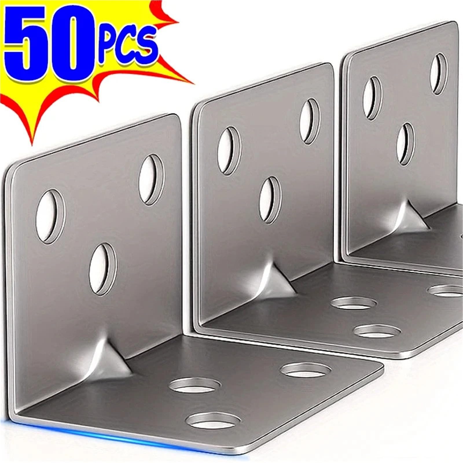 Staffe Angolari In Acciaio Inossidabile 50/5x Universali for Armadi Cassetti Finestre Mobili In Legno Staffa Fissa Ad Angolo Retto Da 90 Gradi