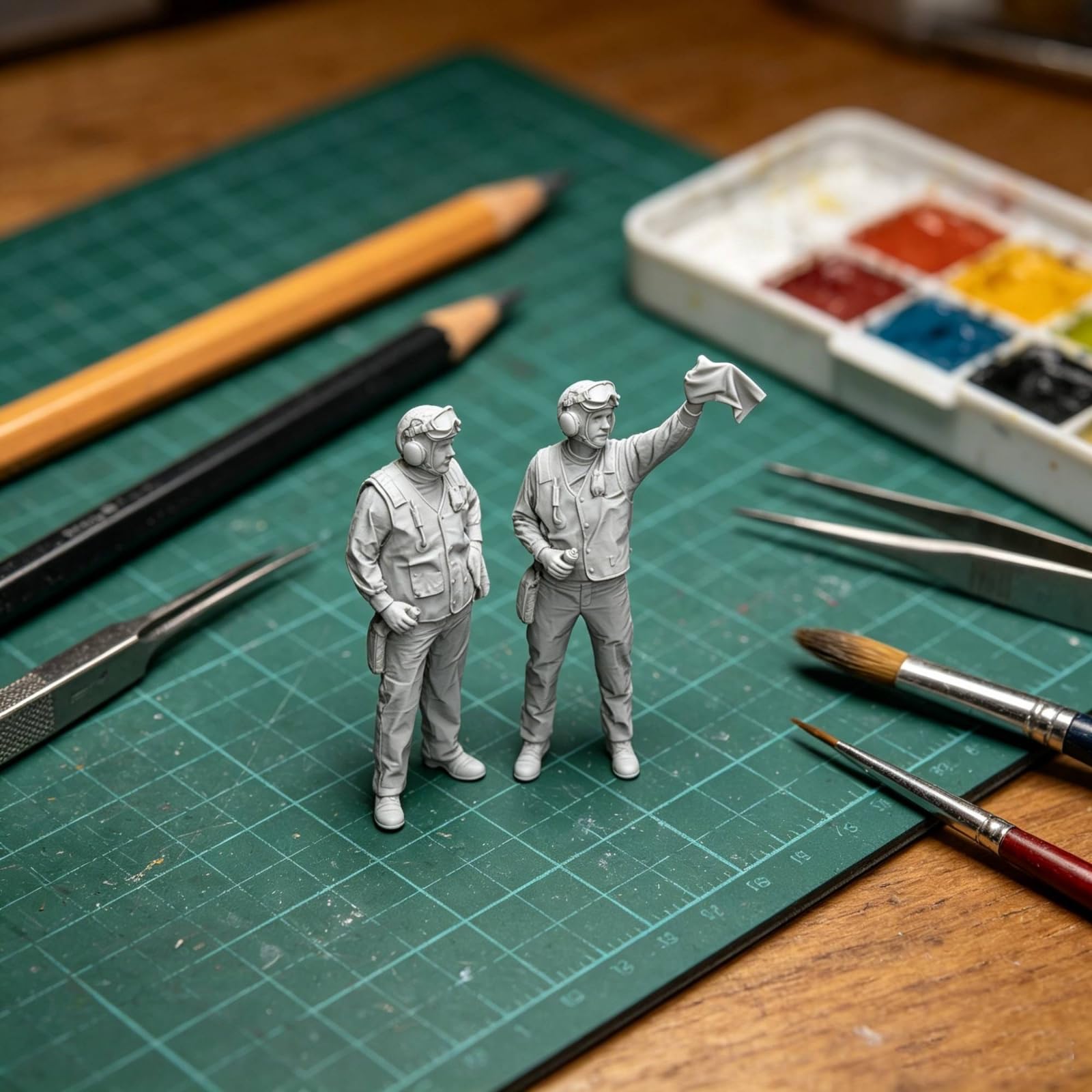 Amagogo Figura Del Personale Navale Set di Miniature Modellino Statuina Soldatino in Resina Non Assemblata Non Dipinta con Pose Dinamiche E Dettagli Storici