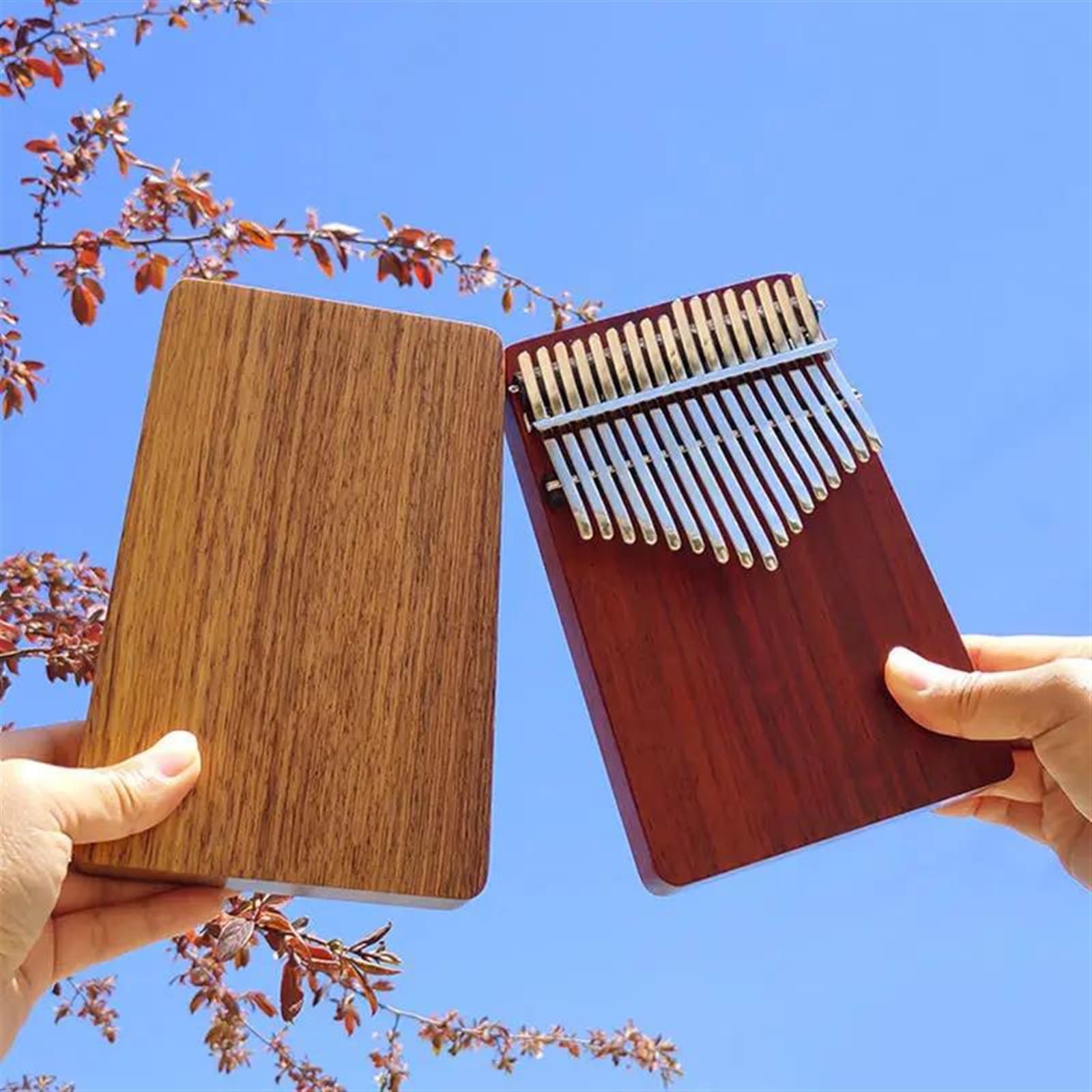 Kalimba Kalimba 17 Klawiszy Instrument Muzyczny Palisander C Panel Z Litego Drewna Przenośny Instrument Muzyczny Pianino Kciukowe(A)