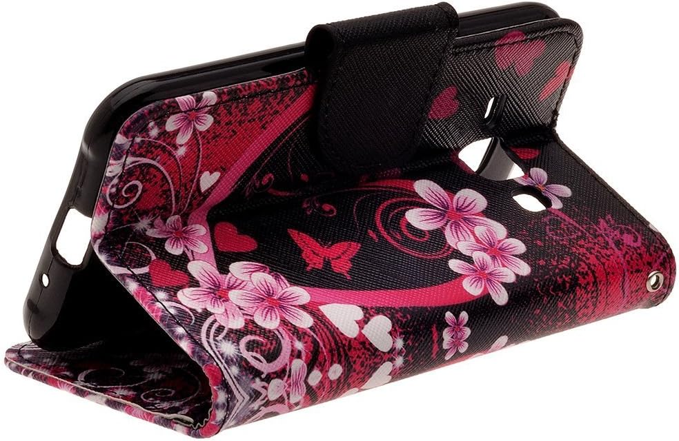 GW Compatible for Samsung Galaxy Prevail LTE 4G / Galaxy Core Prime Case, Magnetic Flip Wallet Case for Galaxy Prevail LTE 4G (Boost Mobile/Verizon/Straight Talk)- (HOT Pink Sensation)