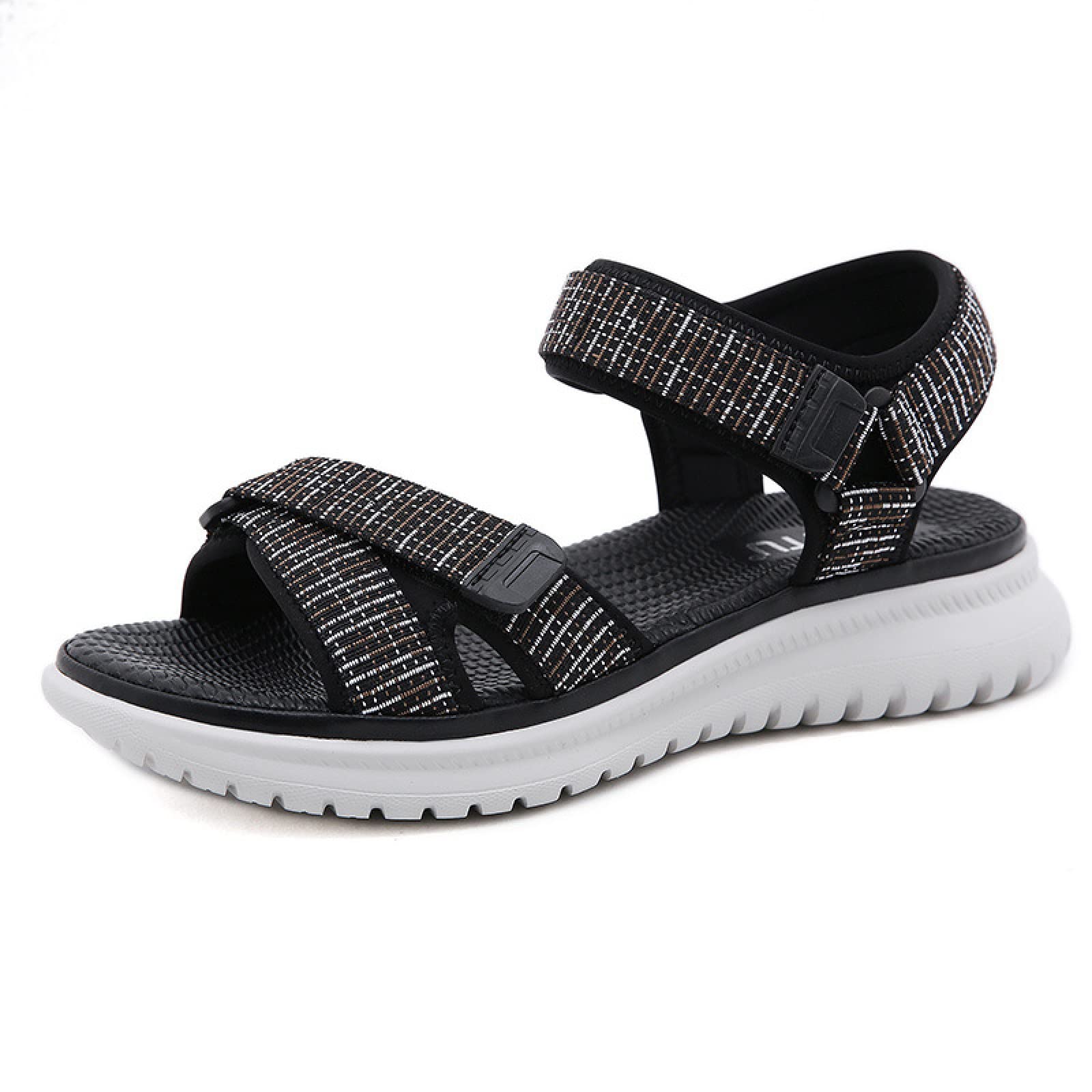 BOMEETSIA semplici Pantofole Moda,Sandali Sportivi per Ragazze Scarpe da Scuola Leggere e comode, Nere, 36