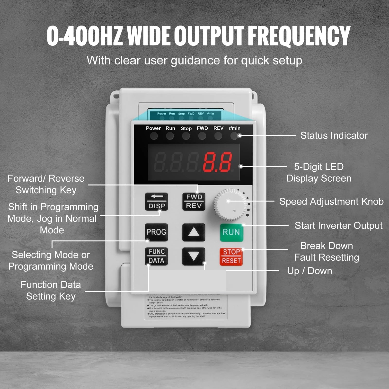 Inversor VFD de 2,2 kW, variador de frecuencia, controlador de velocidad de salida 3P for motor de bomba de agua CNC